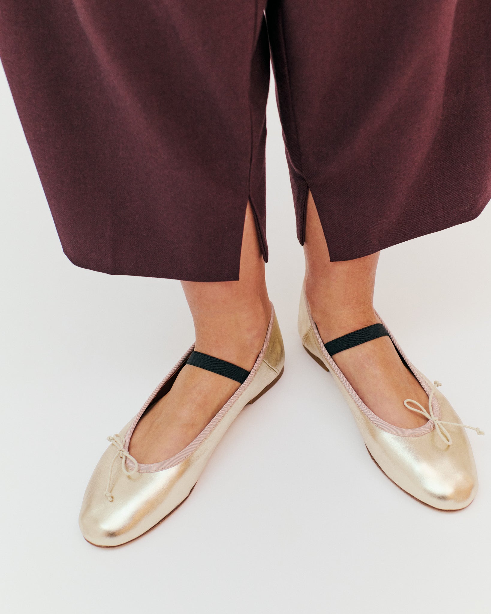 Rhina Grained metallic lamb Champagne