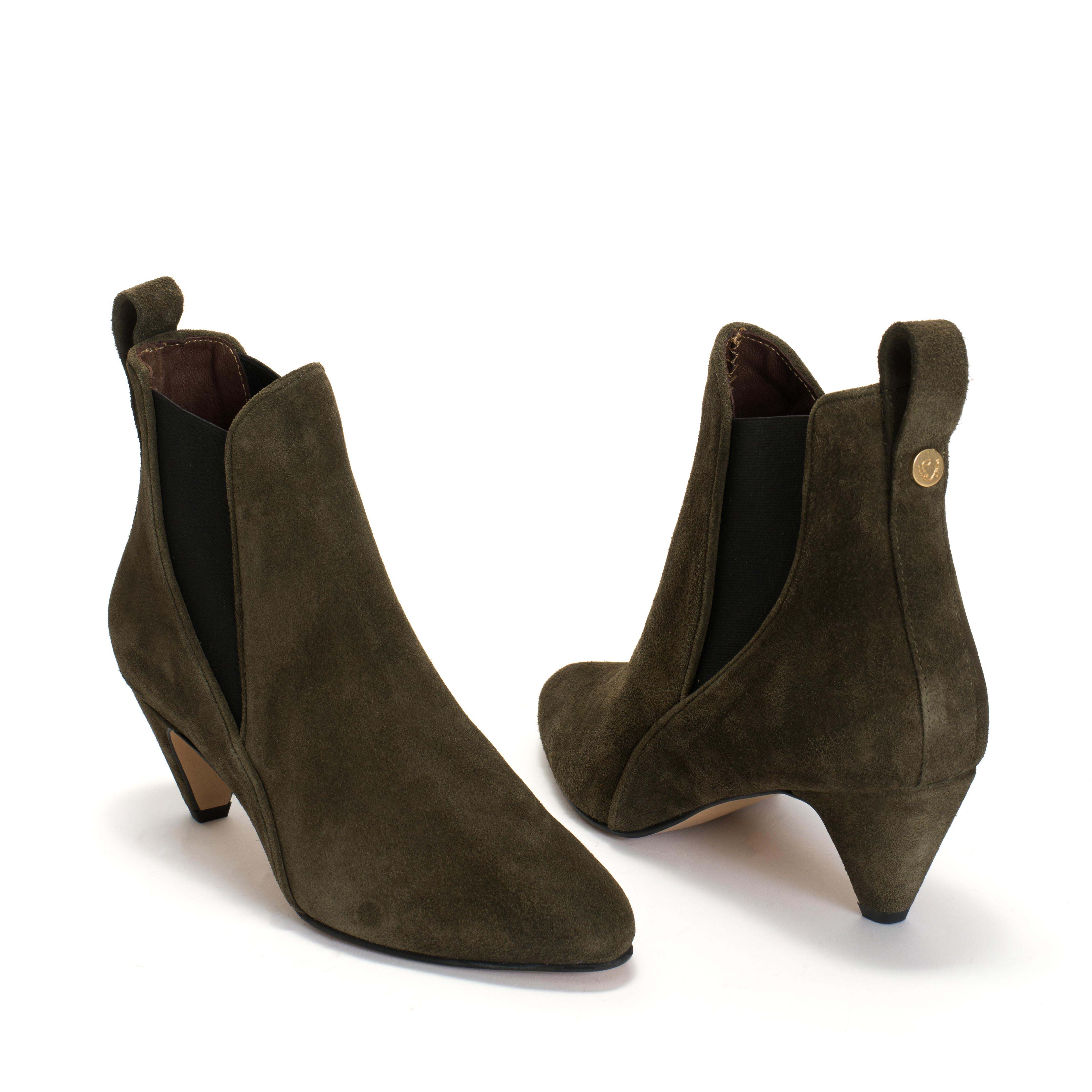 Rikley Calf suede Moss green