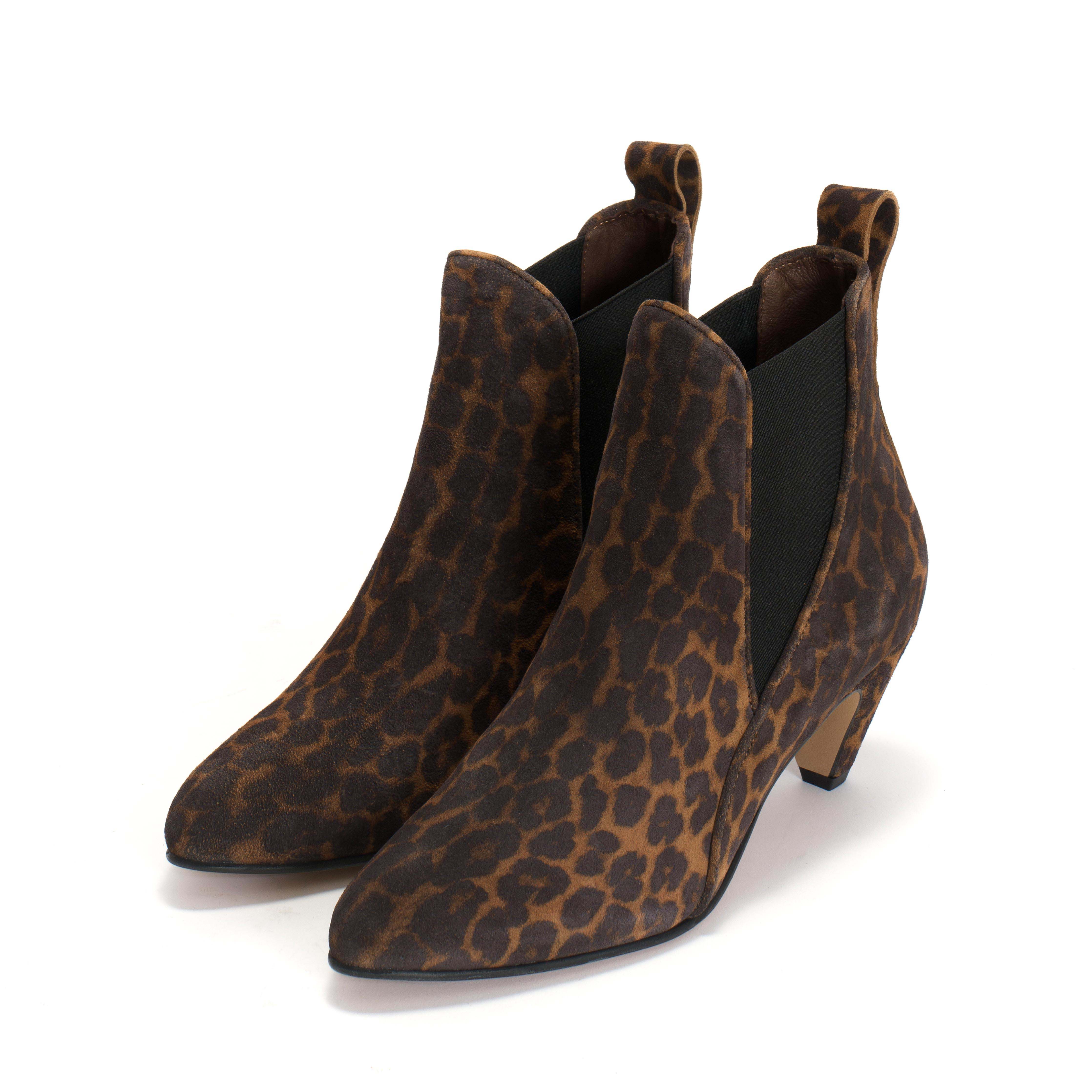 Rikley Calf suede print Leopard