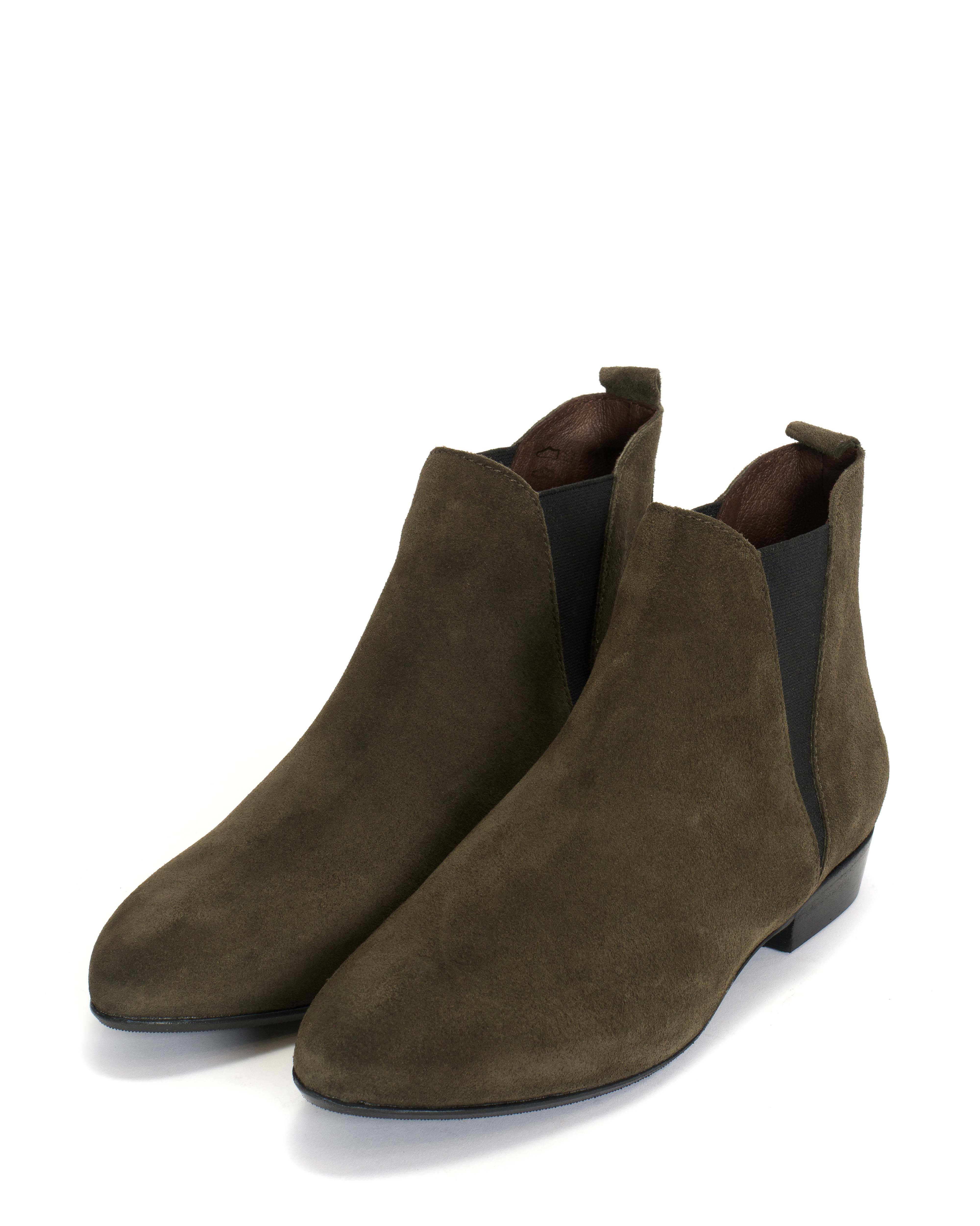 Rita Calf suede Moss green