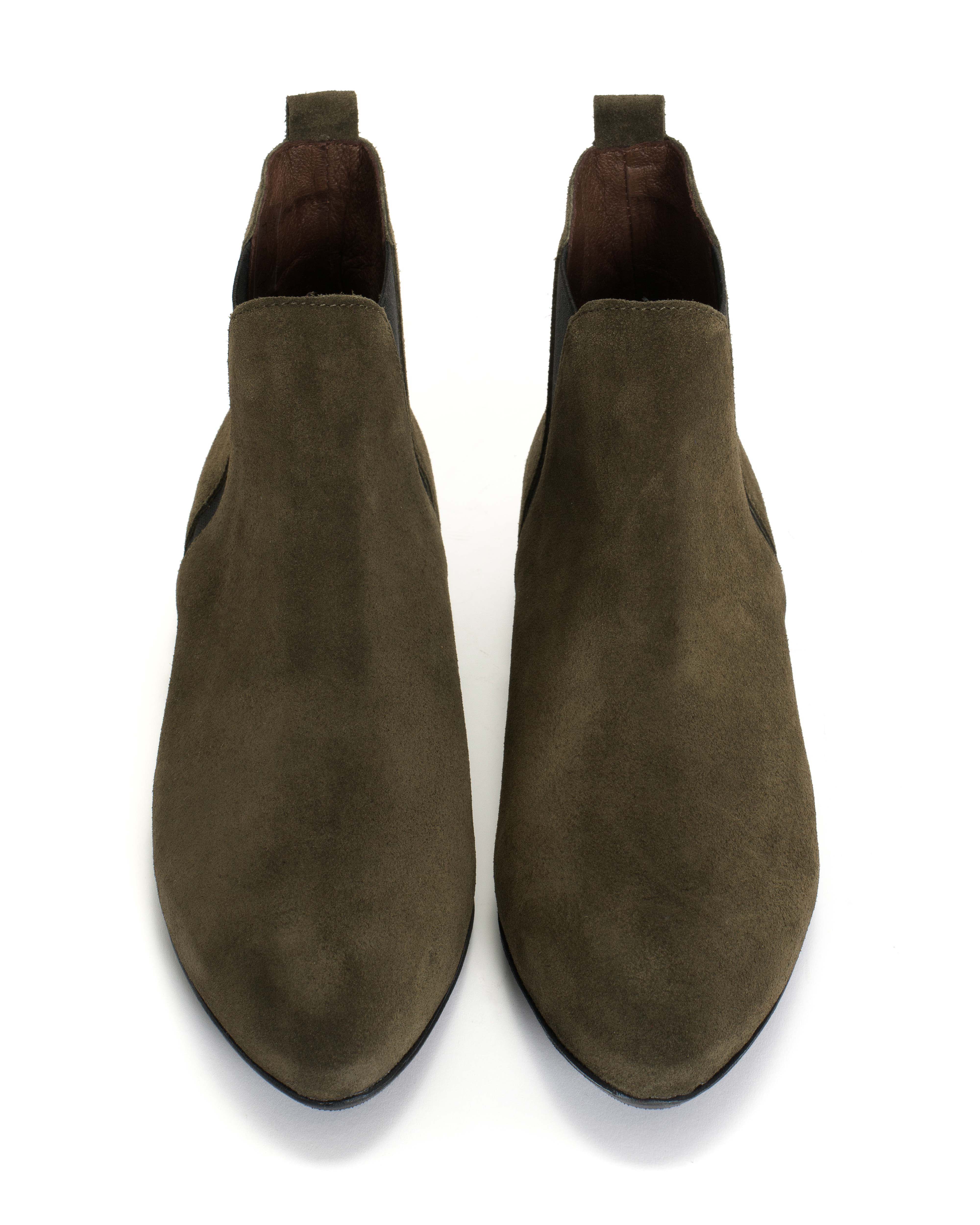 Rita Calf suede Moss green