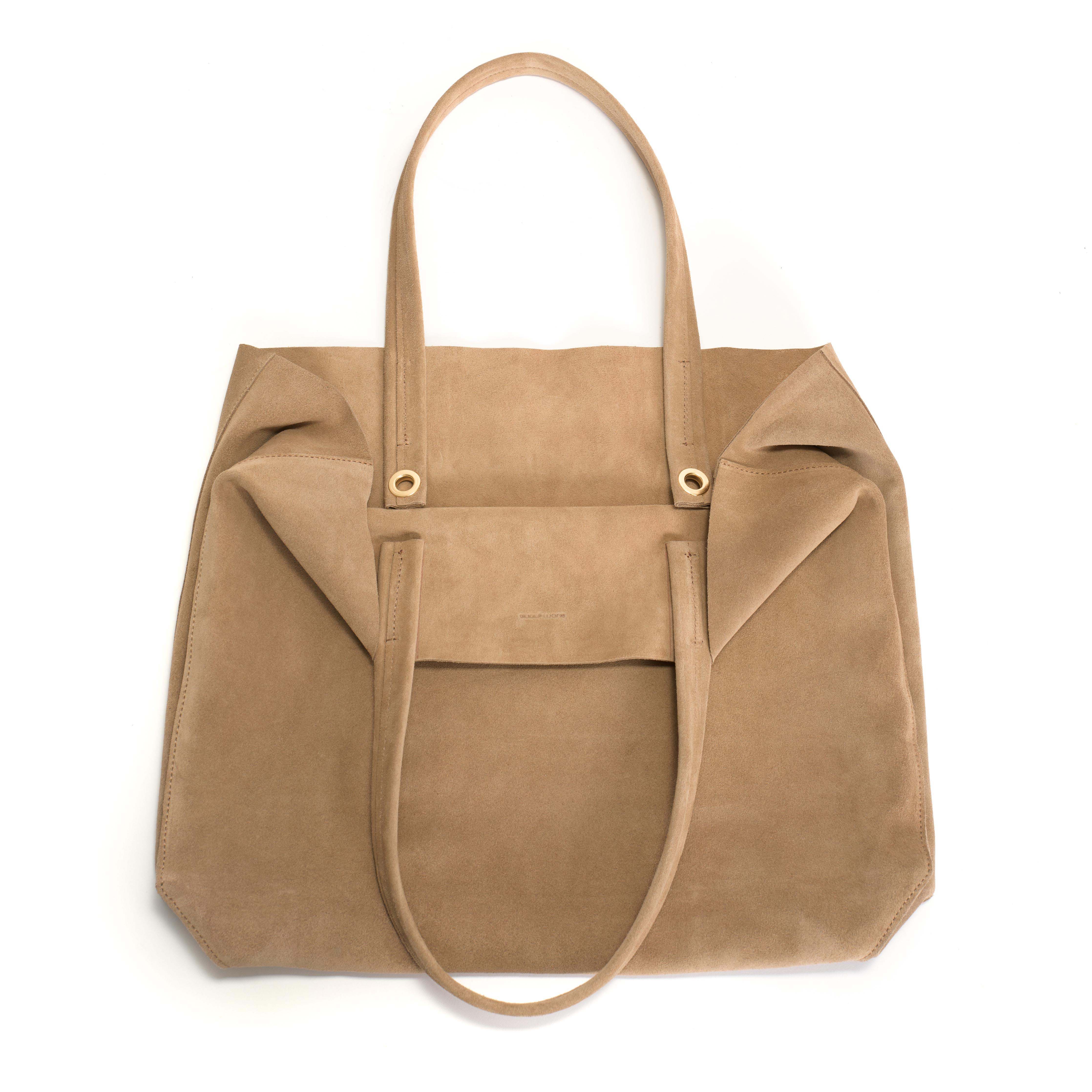 Ruba shopper Calf suede Desert sand