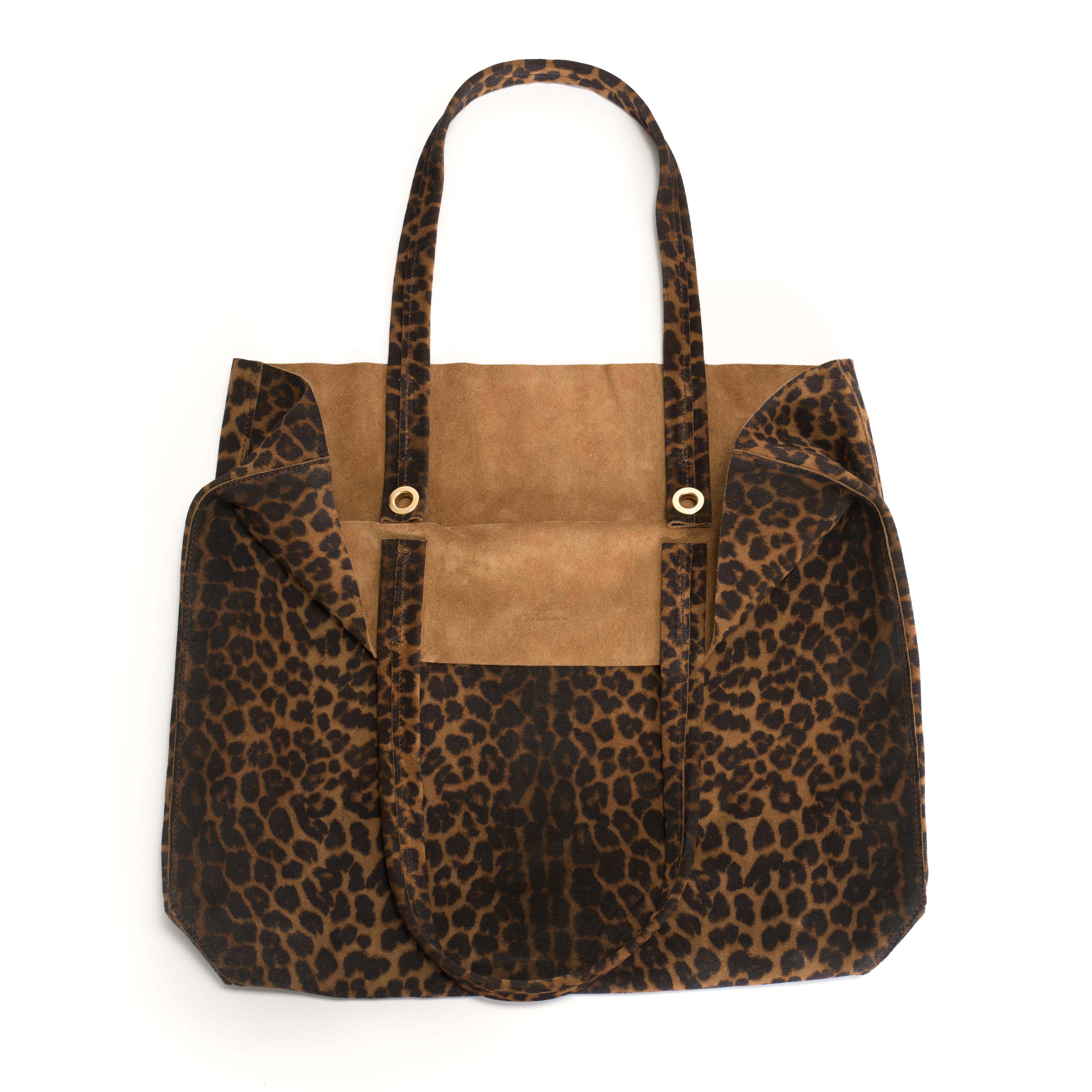 Ruba shopper Calf suede print Leopard