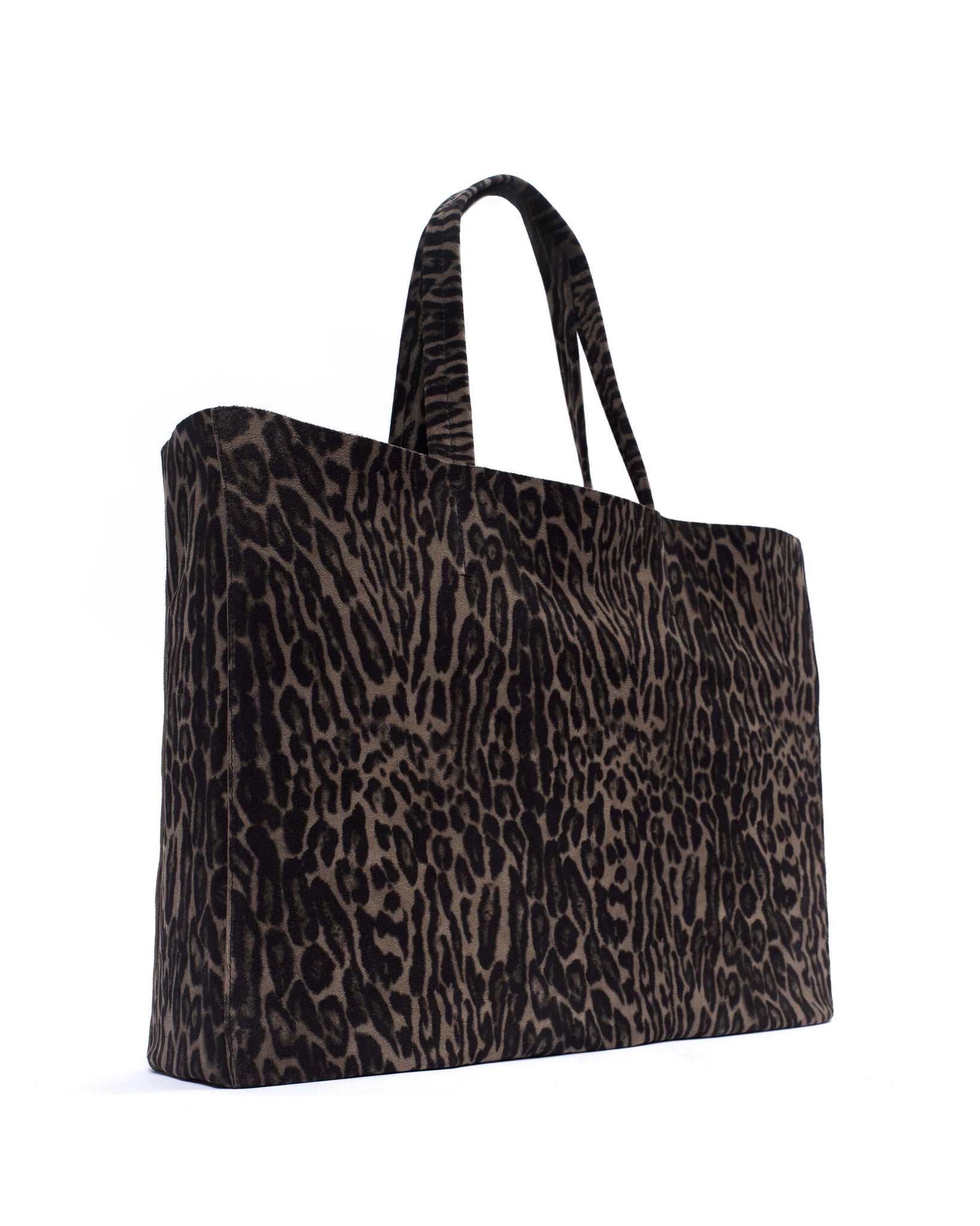 Ruba shopper Calf suede print Snow leopard - Anonymous Copenhagen