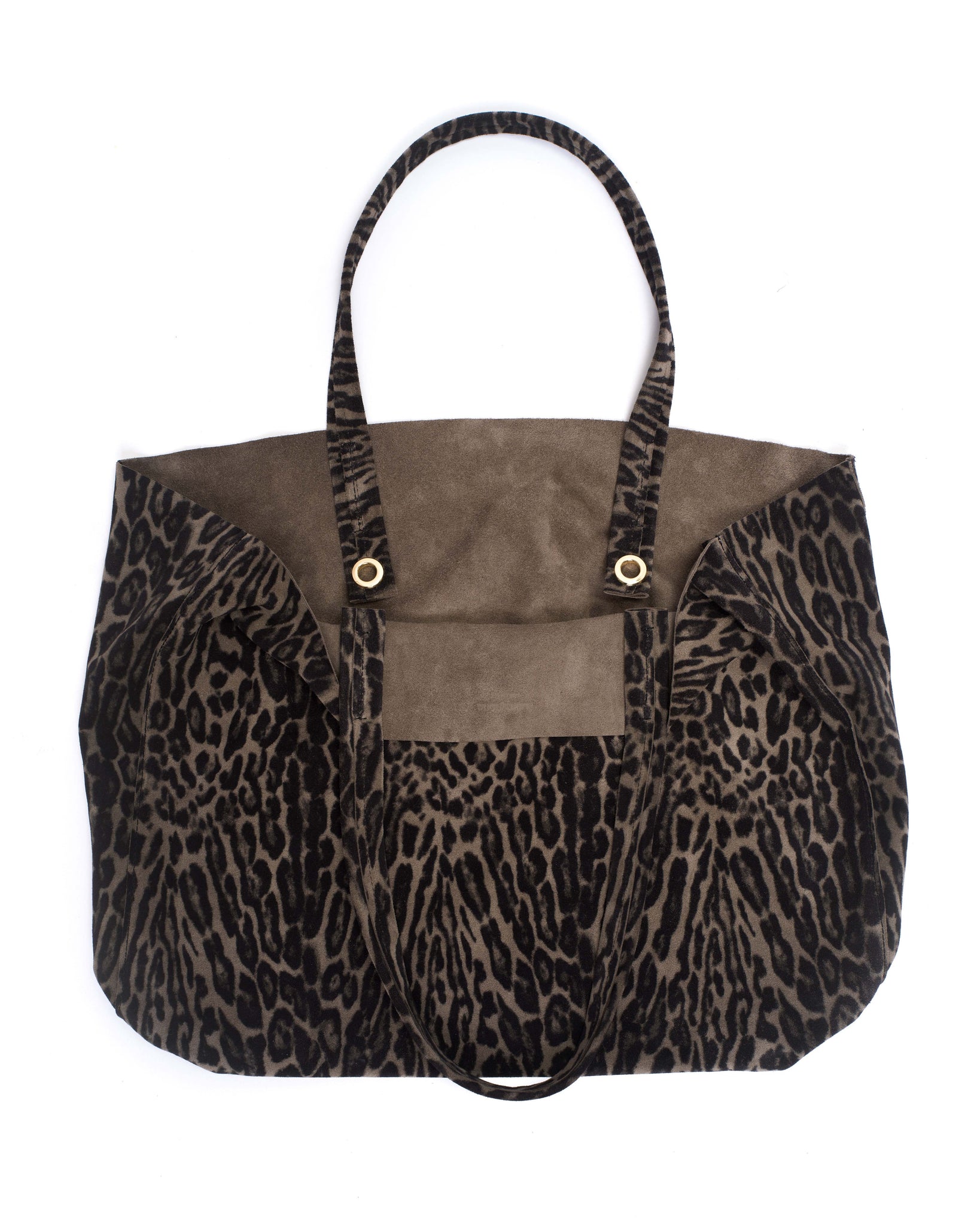 Ruba shopper Calf suede print Snow leopard - Anonymous Copenhagen