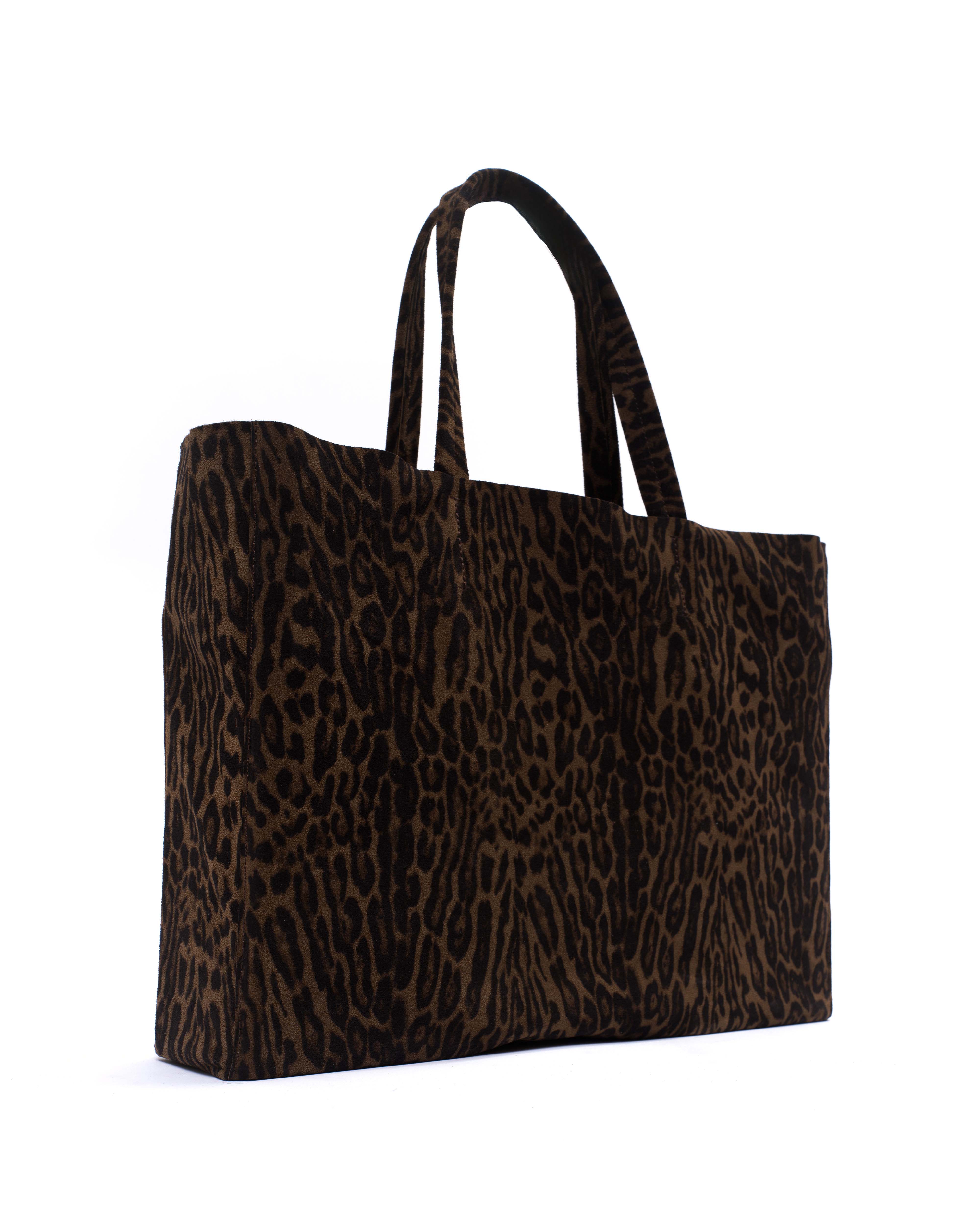 Ruba shopper Calf suede print Jaguar