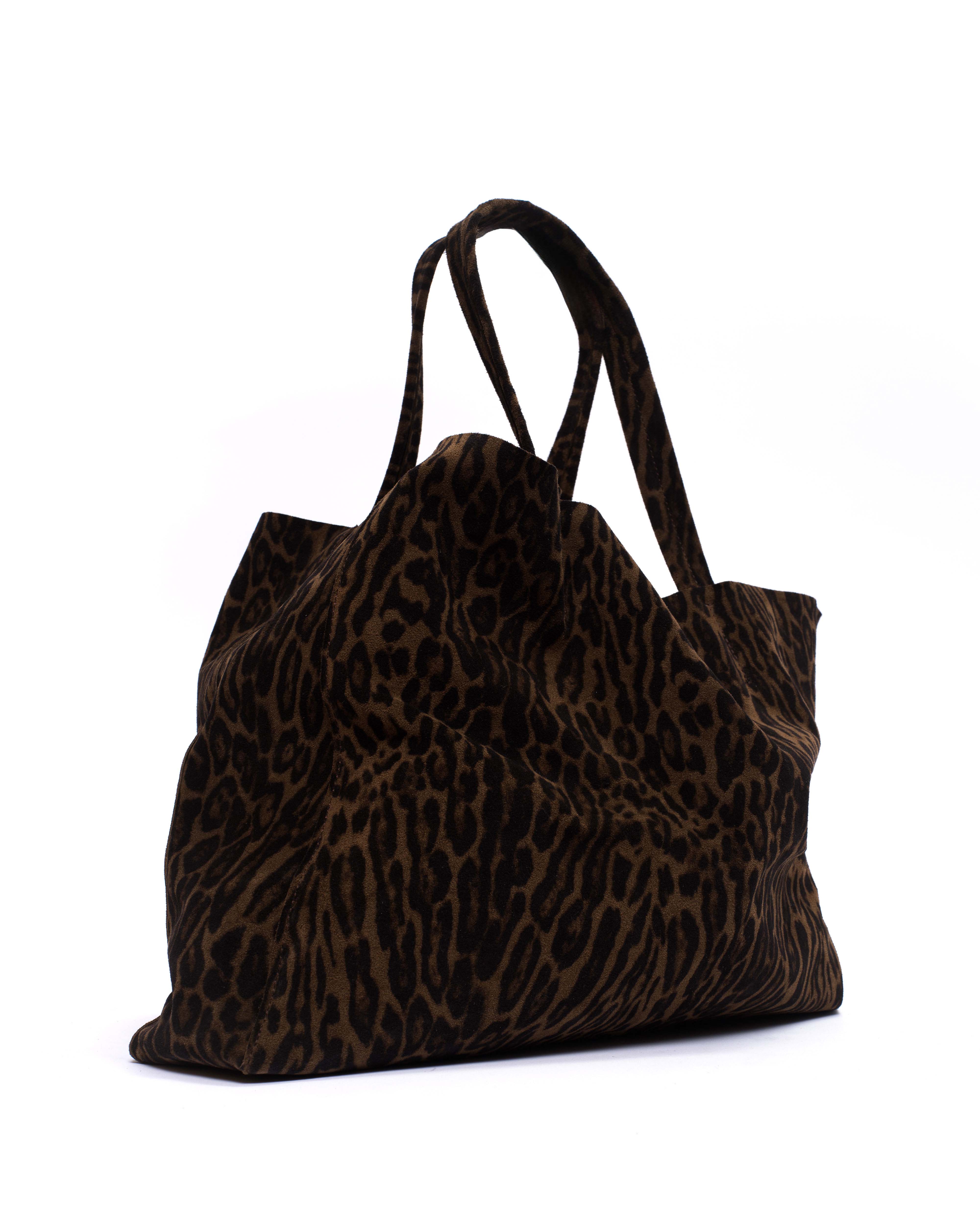 Ruba shopper Calf suede print Jaguar