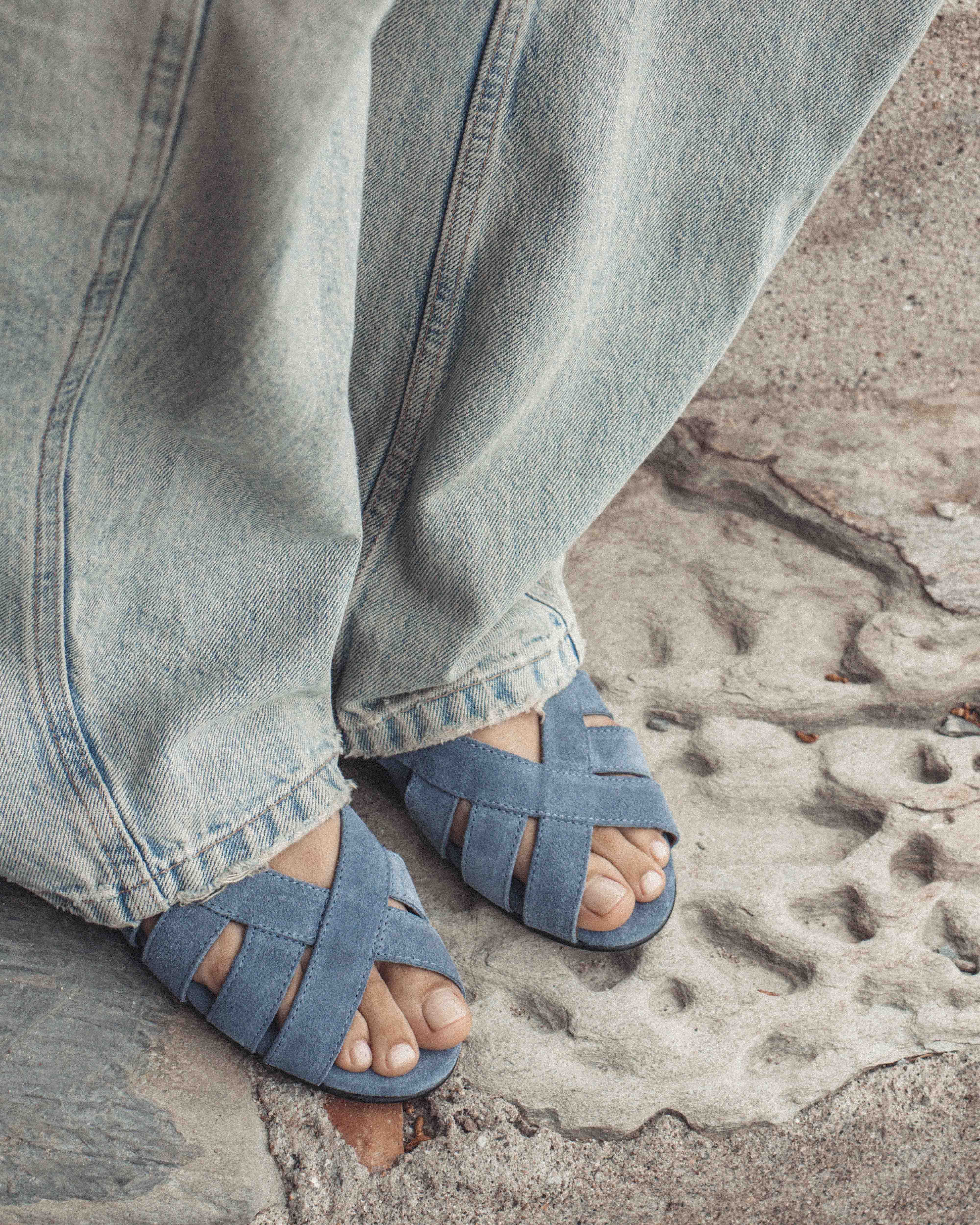 Sophie 20 Calf suede Denim blue