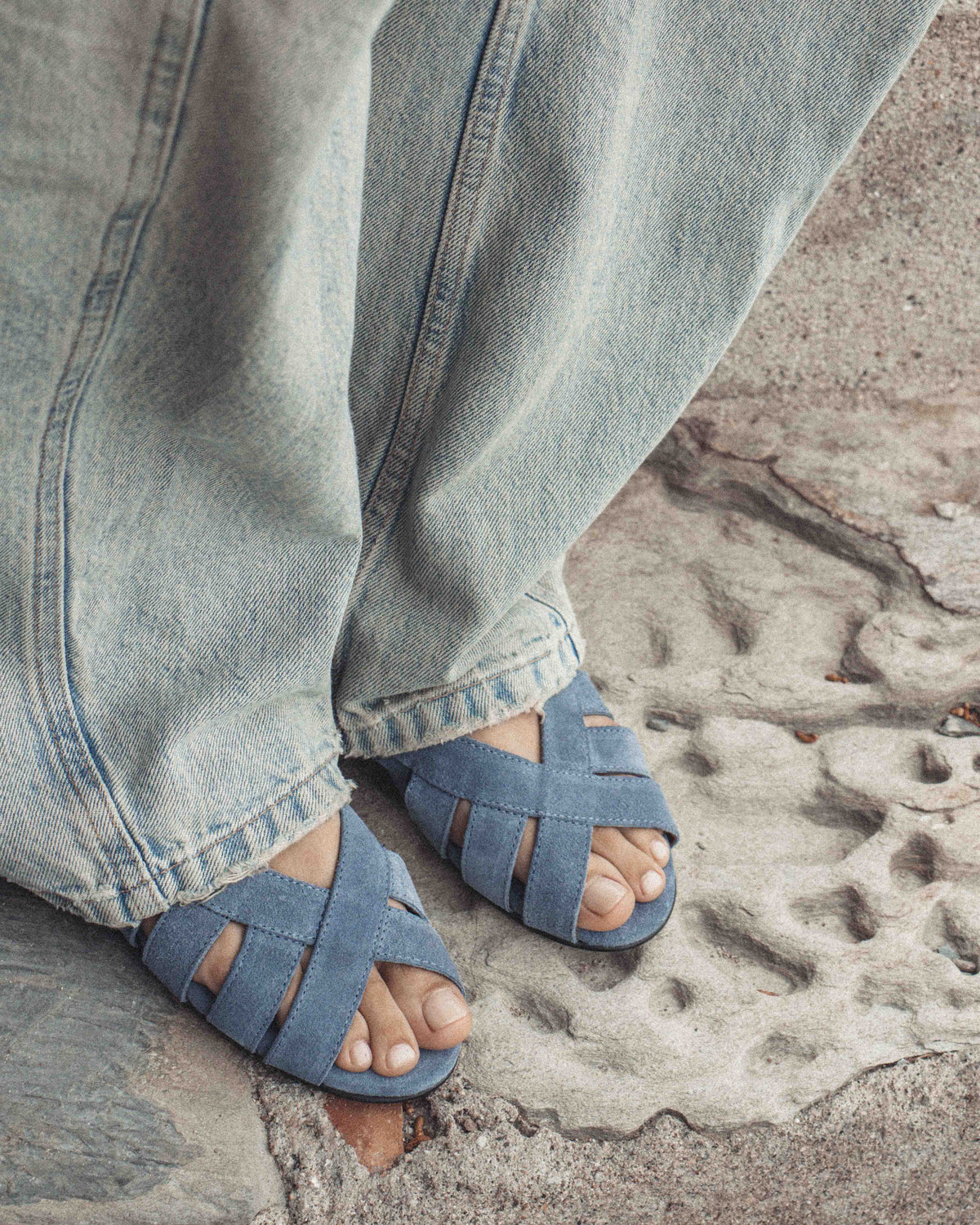 Sophie 20 Calf suede Denim blue