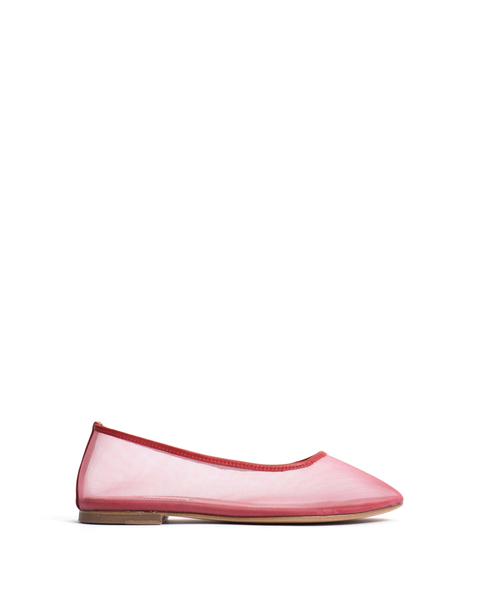 Sacha mesh Shiny lamb & mesh Ruby red