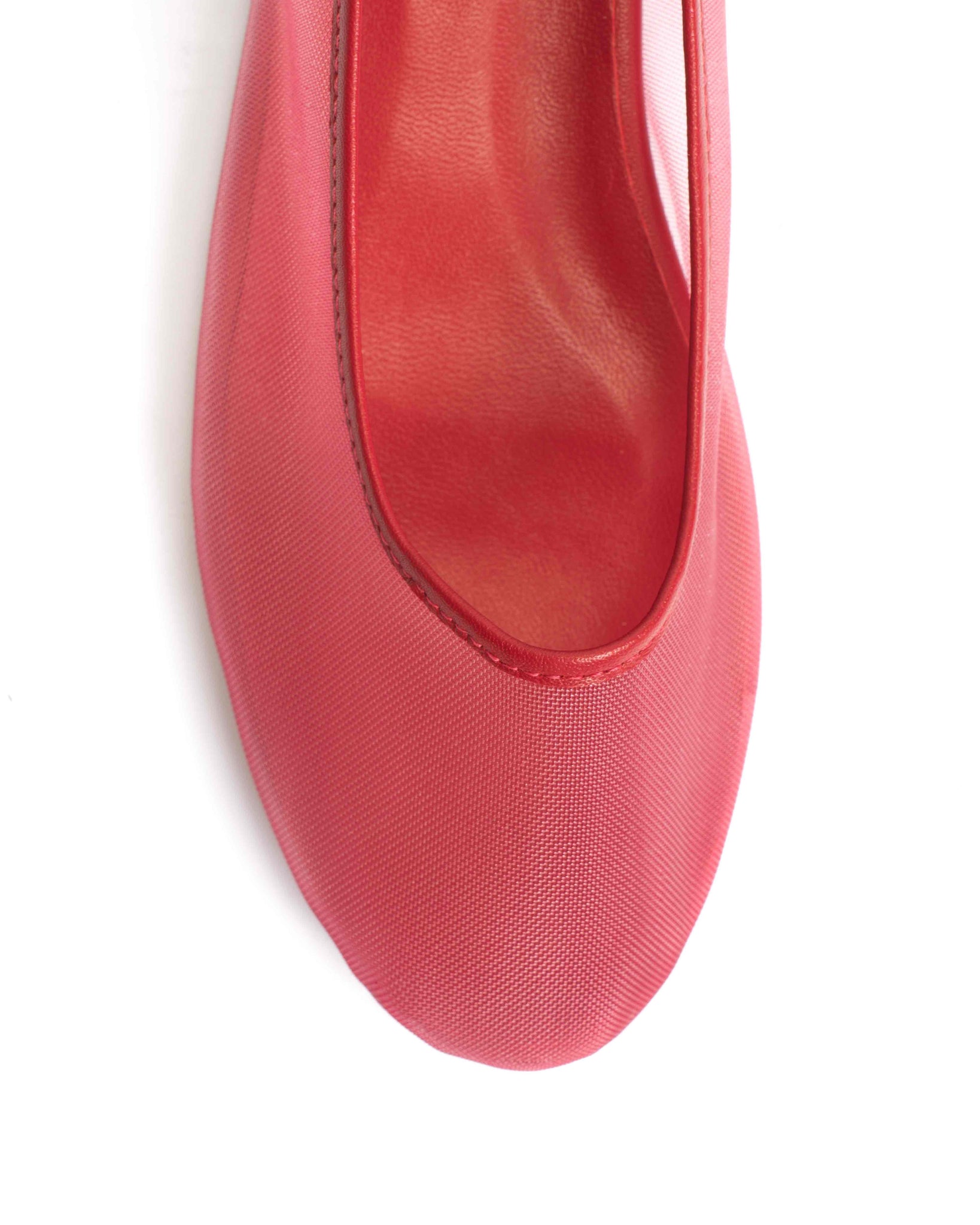 Sacha mesh Shiny lamb & mesh Ruby red