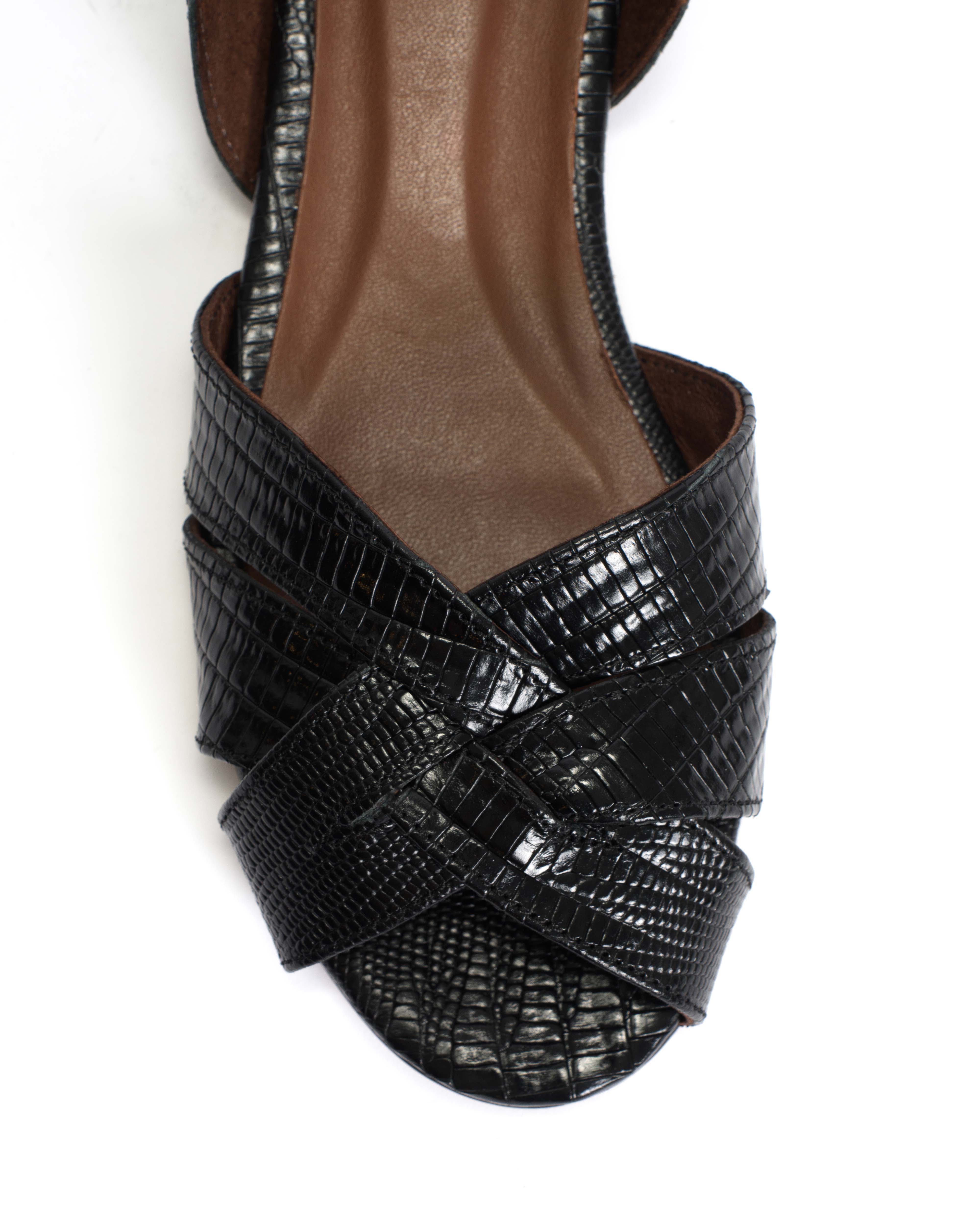 Sanni 20 Calf lizard Black