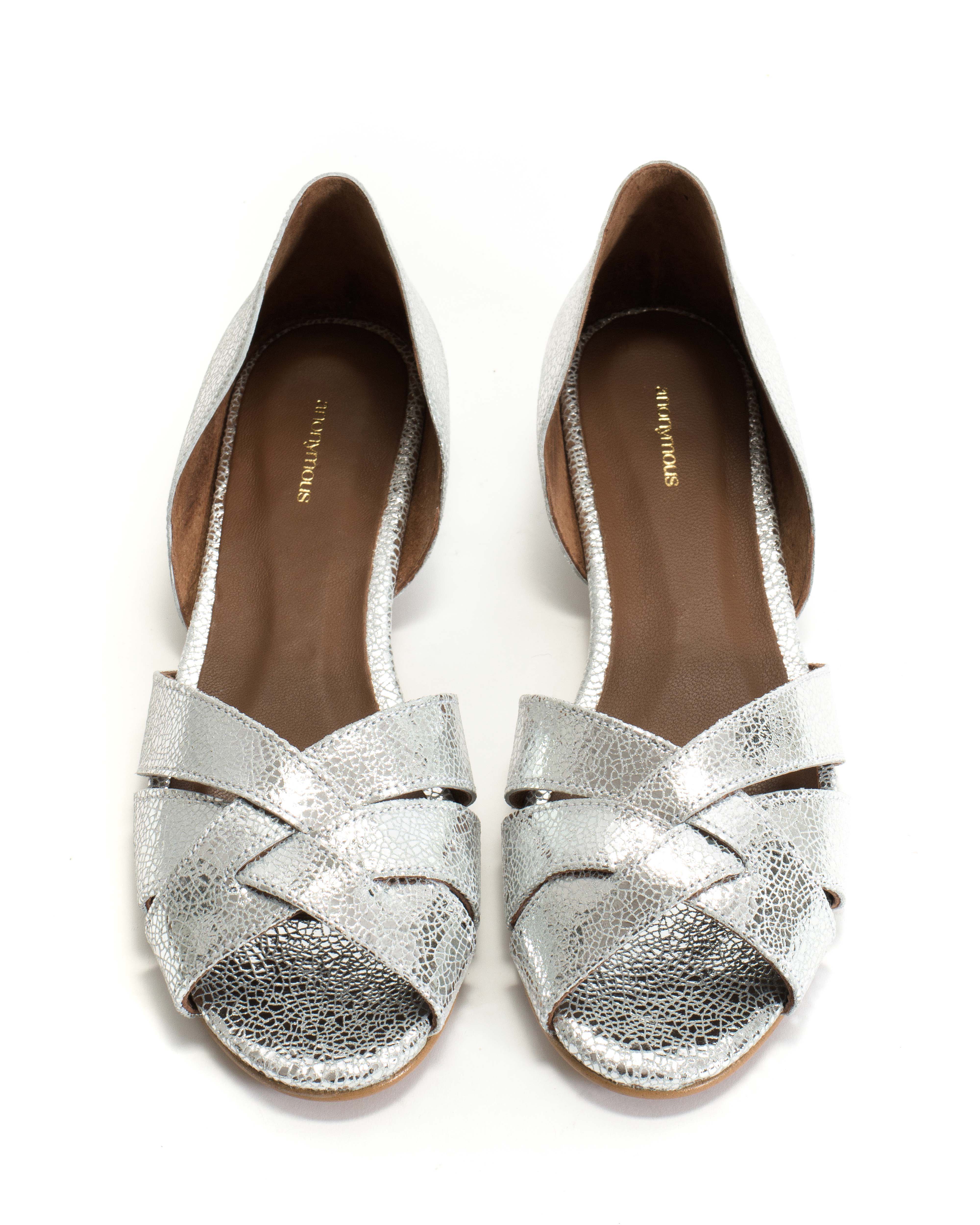Sanni 20 Crackled metallic goat Silver