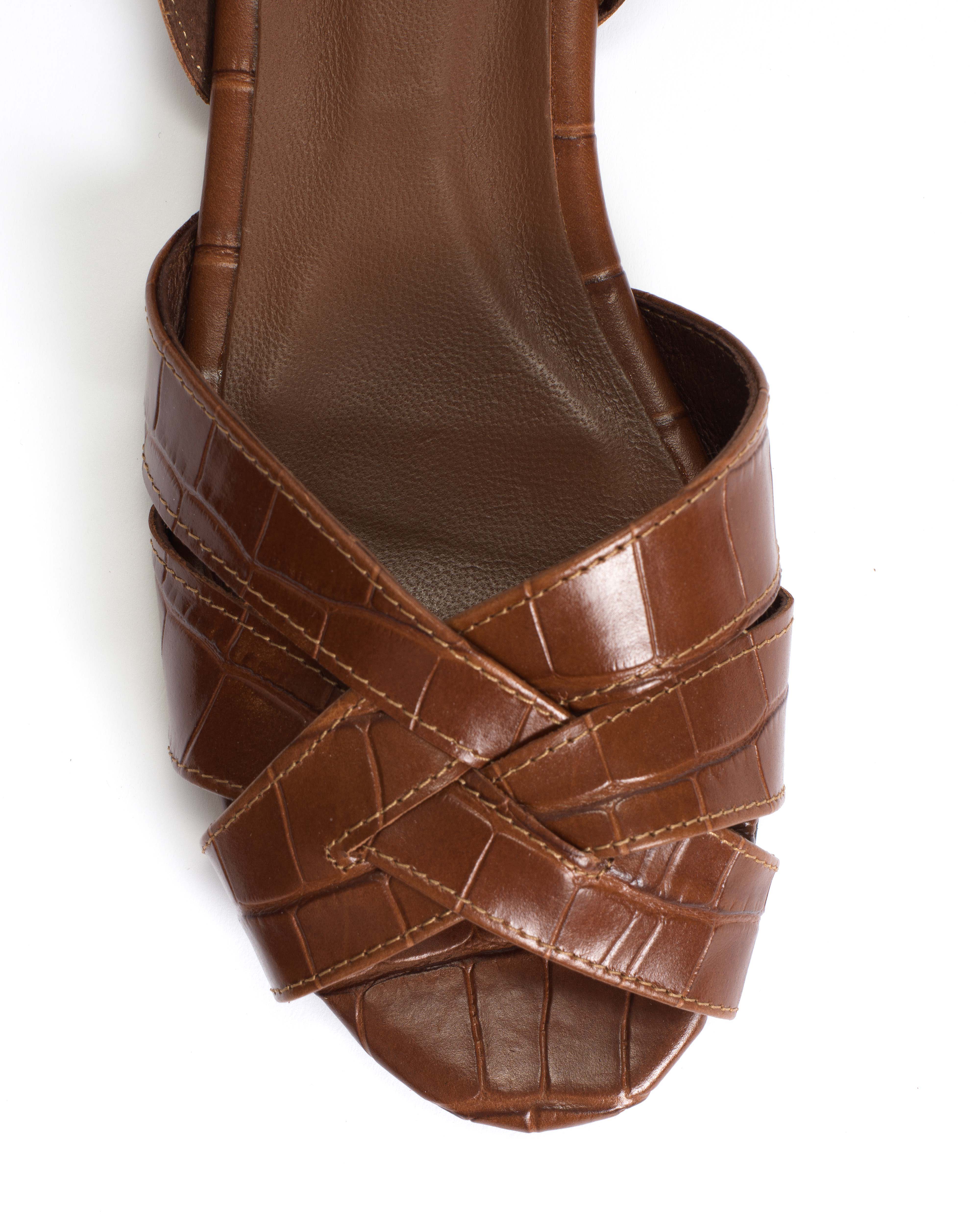Sanni 20 Croco calf Chocolate