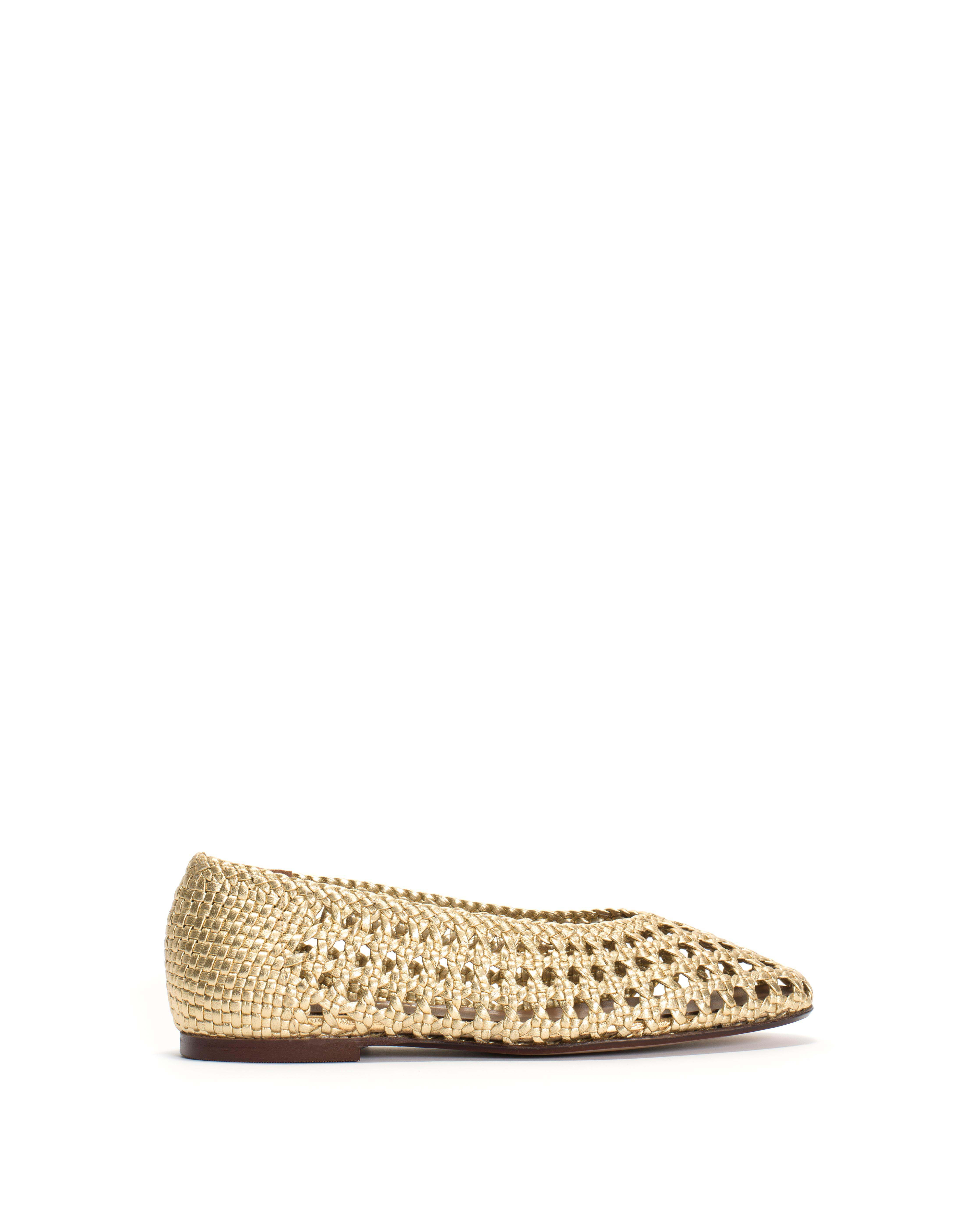 Sessi 10 Hand-braided leather Gold