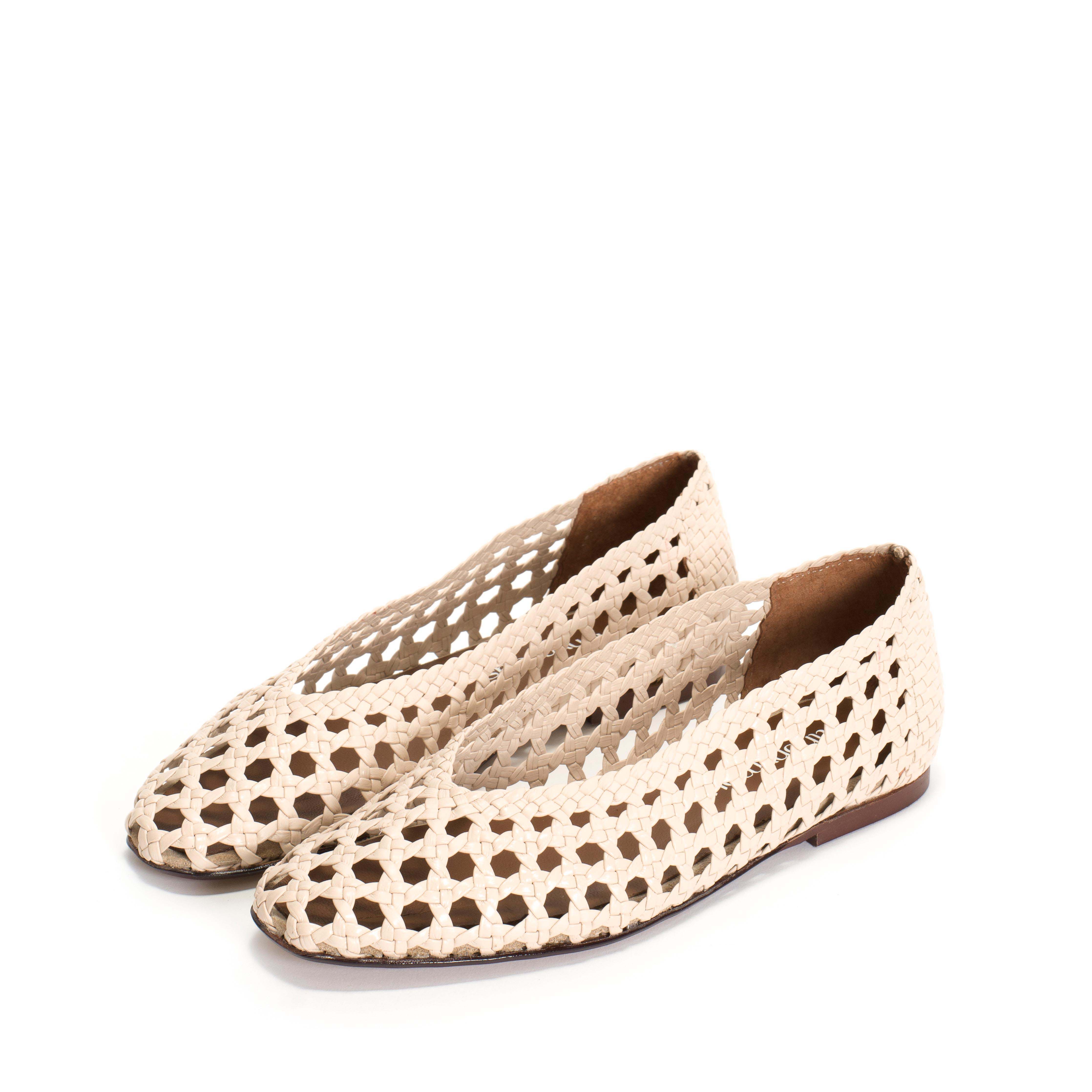 Sessi 10 Hand-braided leather Vanilla cream