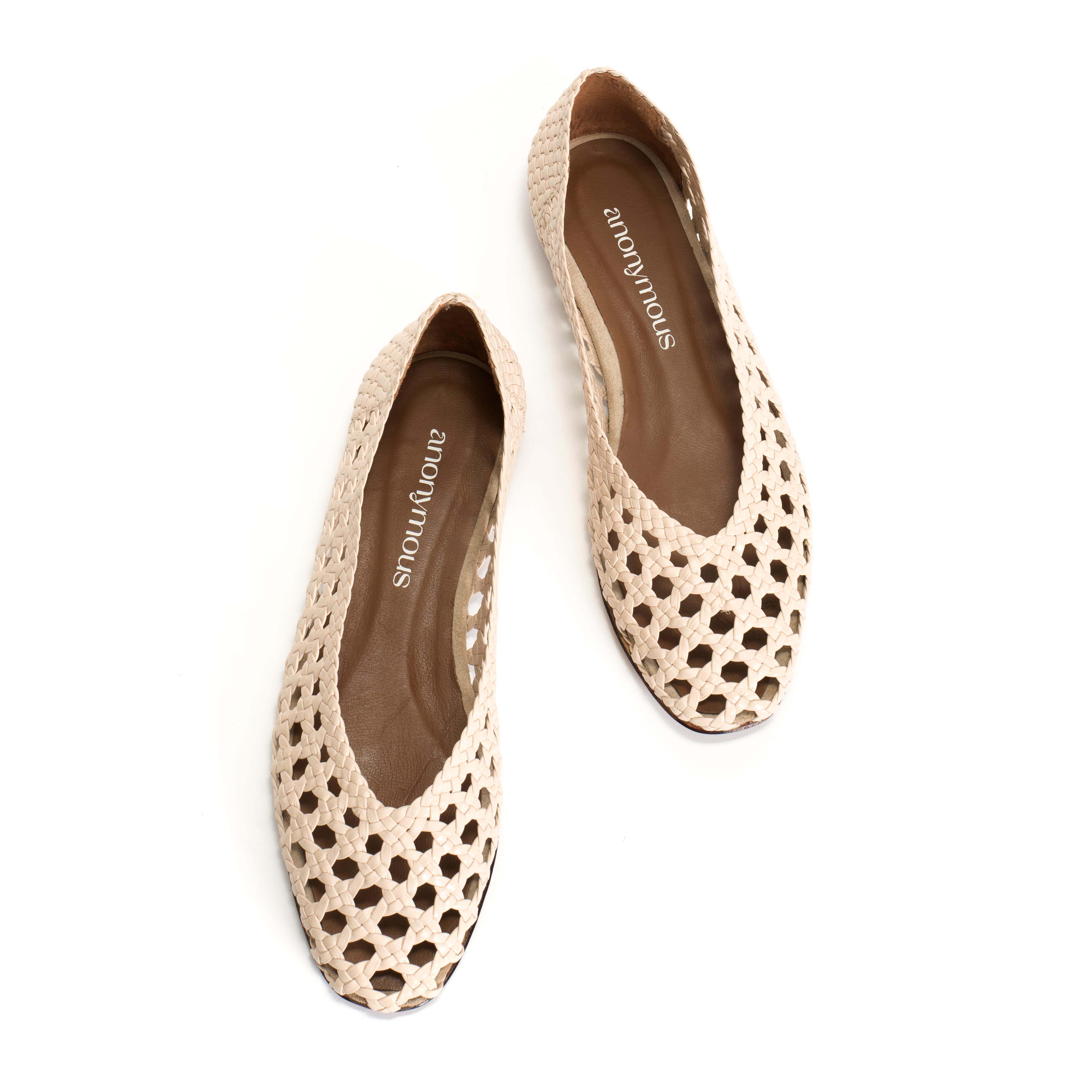 Sessi 10 Hand-braided leather Vanilla cream