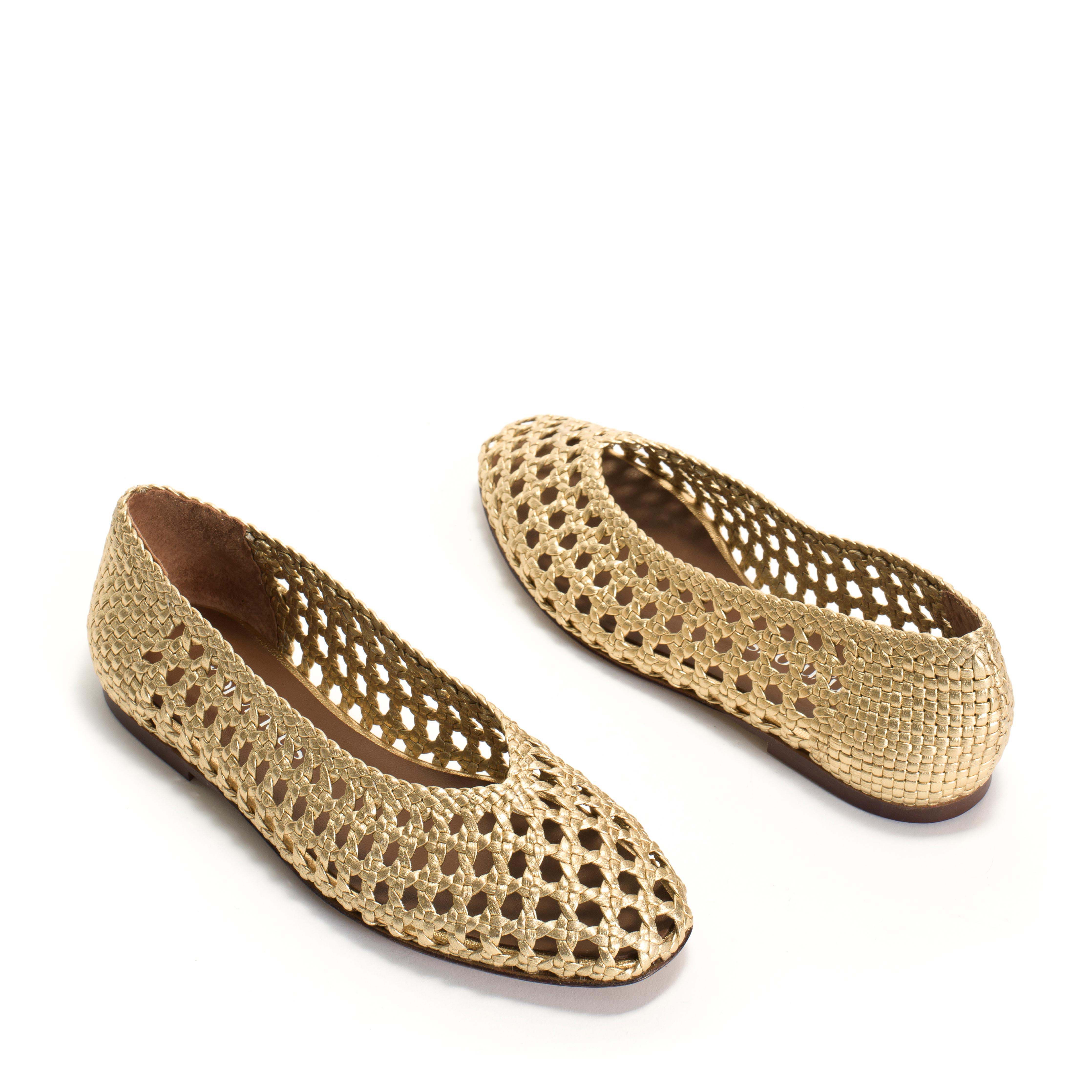 Sessi 10 hand-braided Hand-braided leather Gold