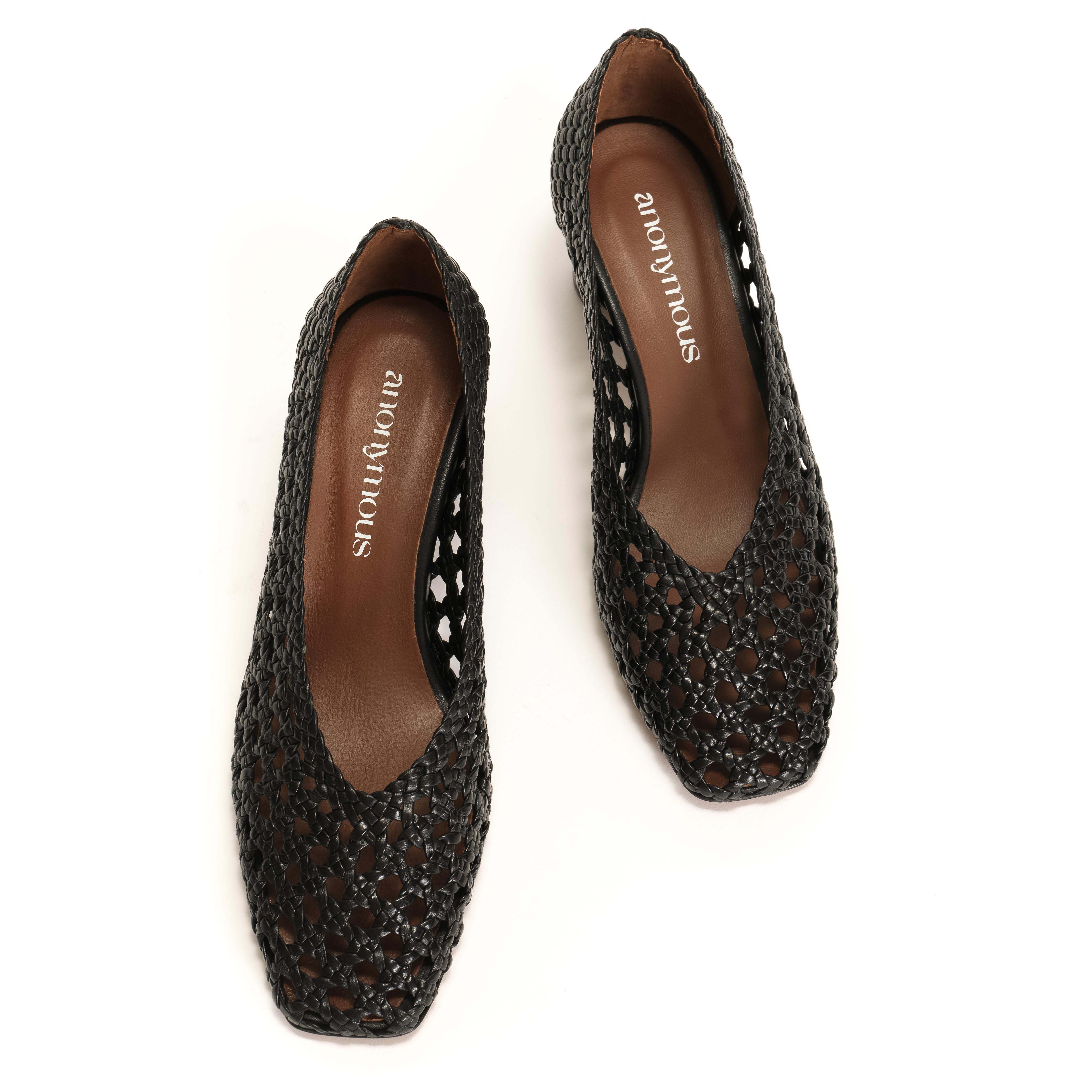 Sessi 60 hand-braided Hand-braided leather Black