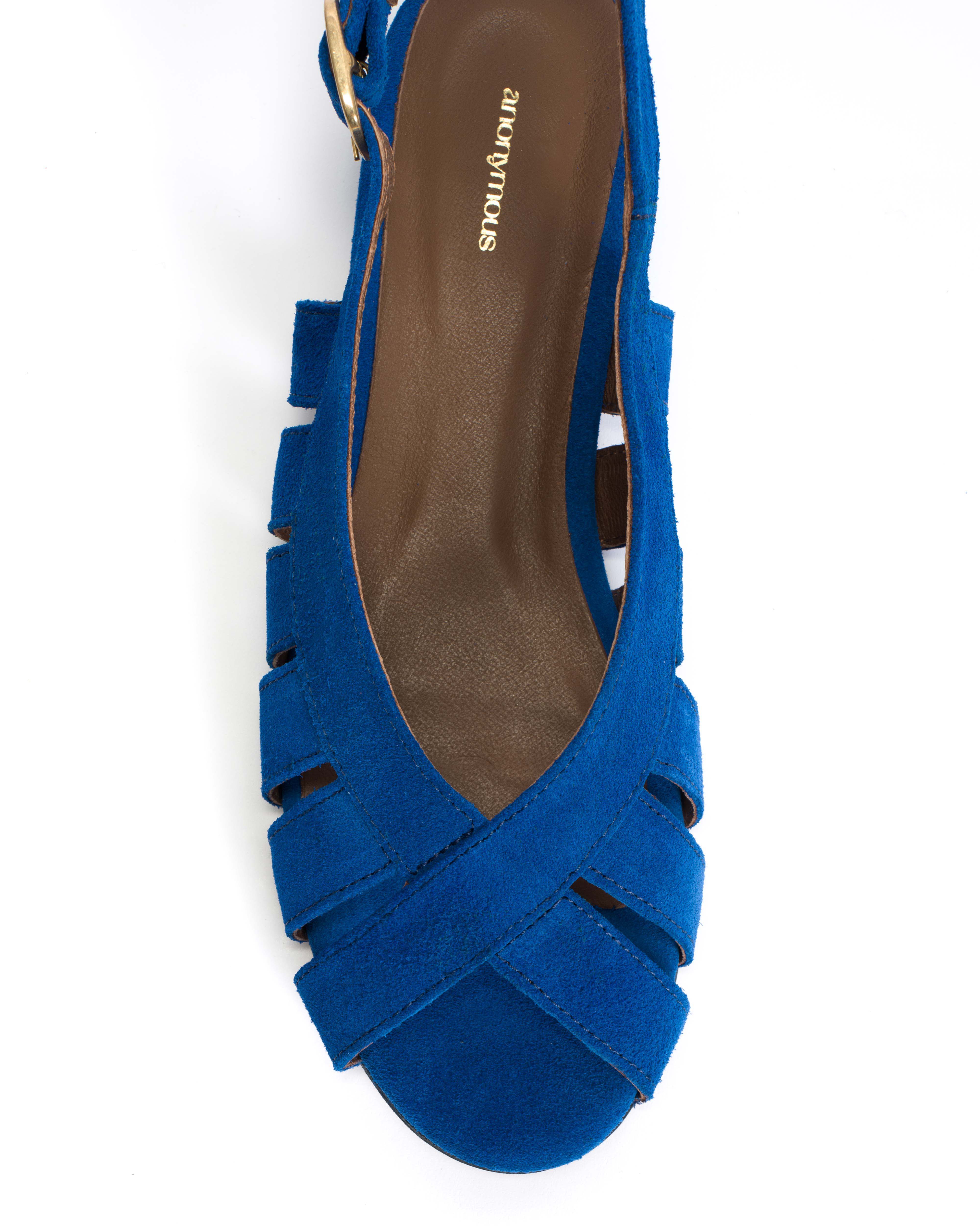 Sophie 20 Calf suede Electric blue