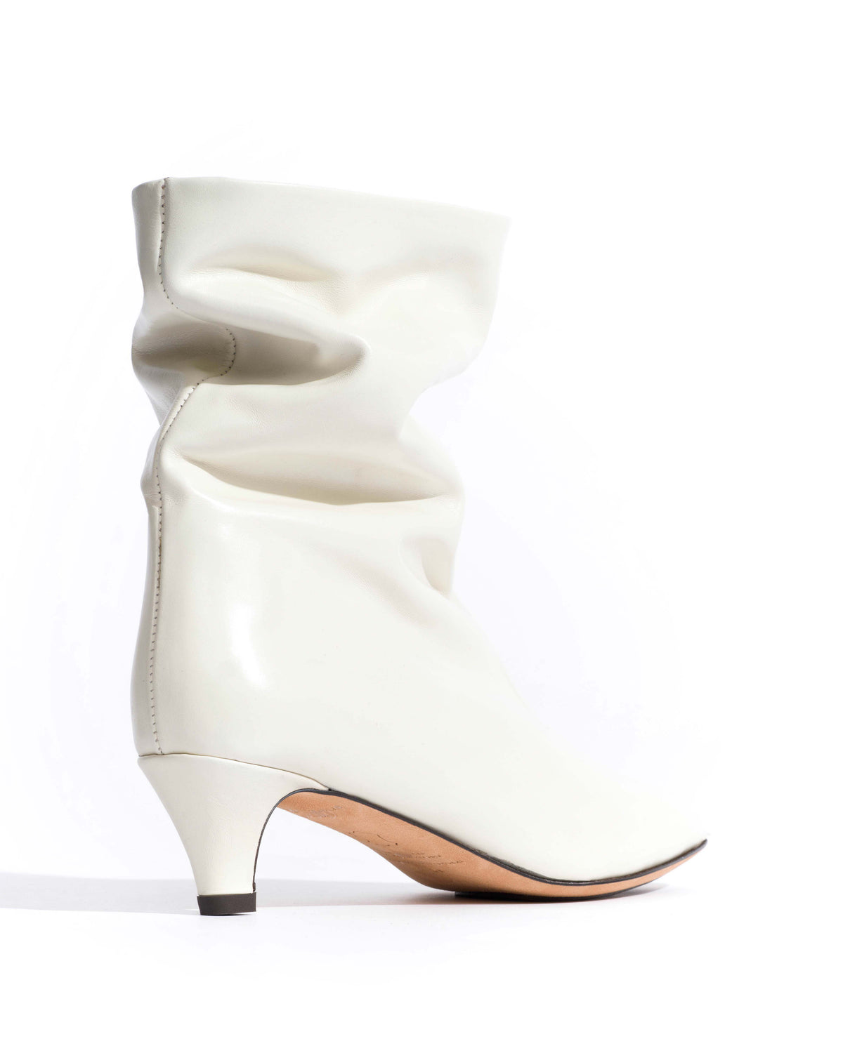 Sweeney 40 stiletto Crinkled soft calf White sand