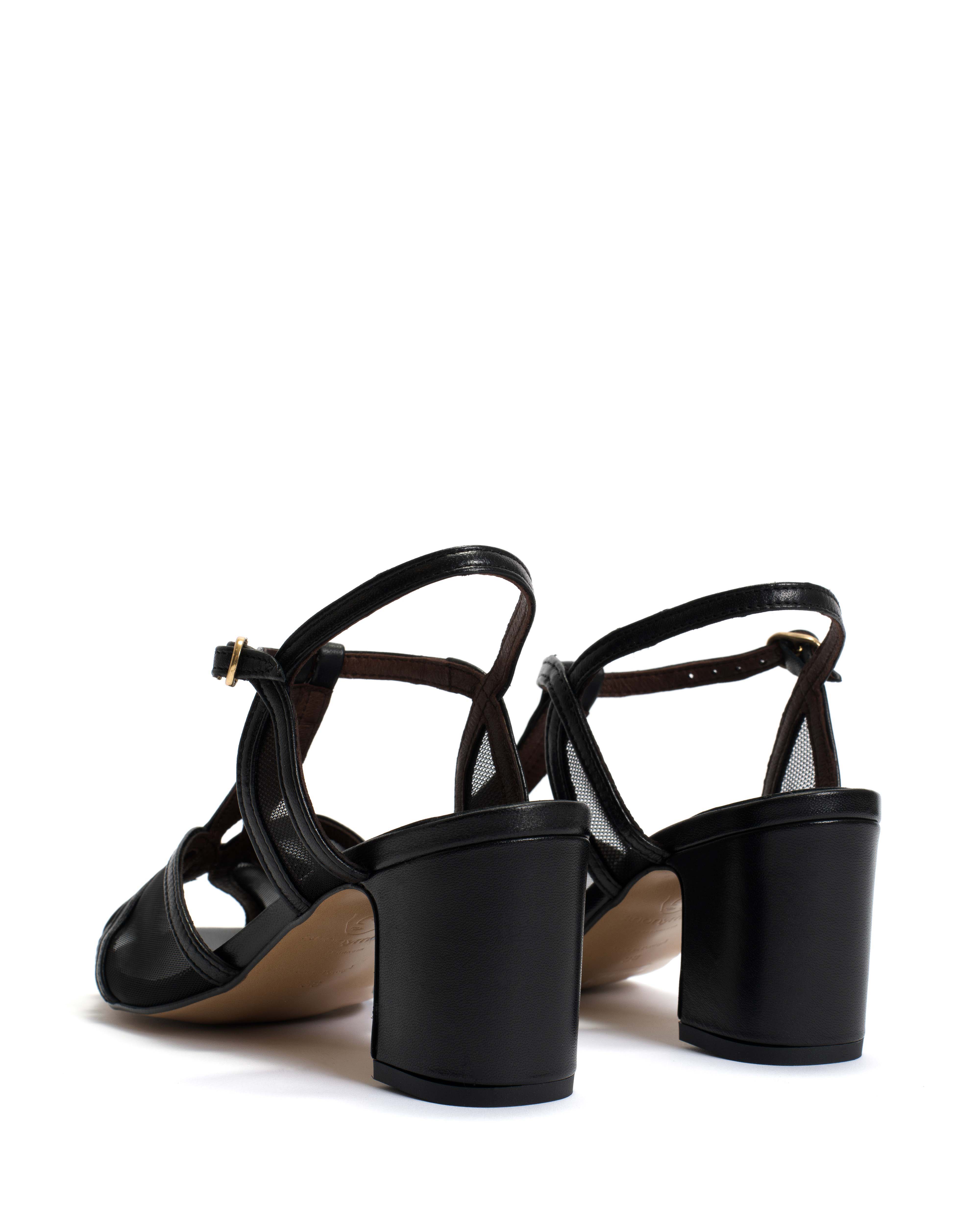 Therese 55 mesh Shiny lamb & mesh Black