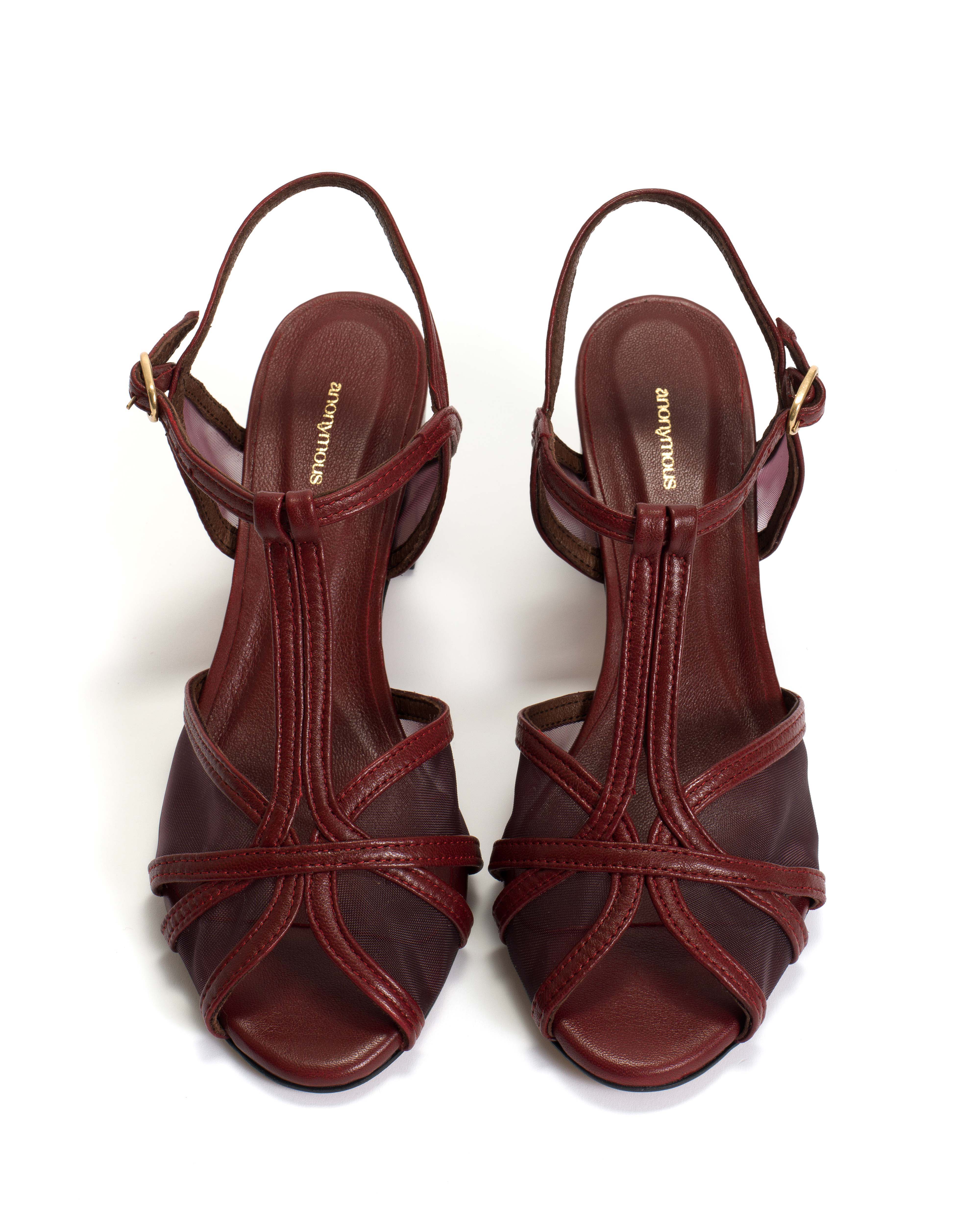 Therese 55 mesh Shiny lamb & mesh Pomegranate