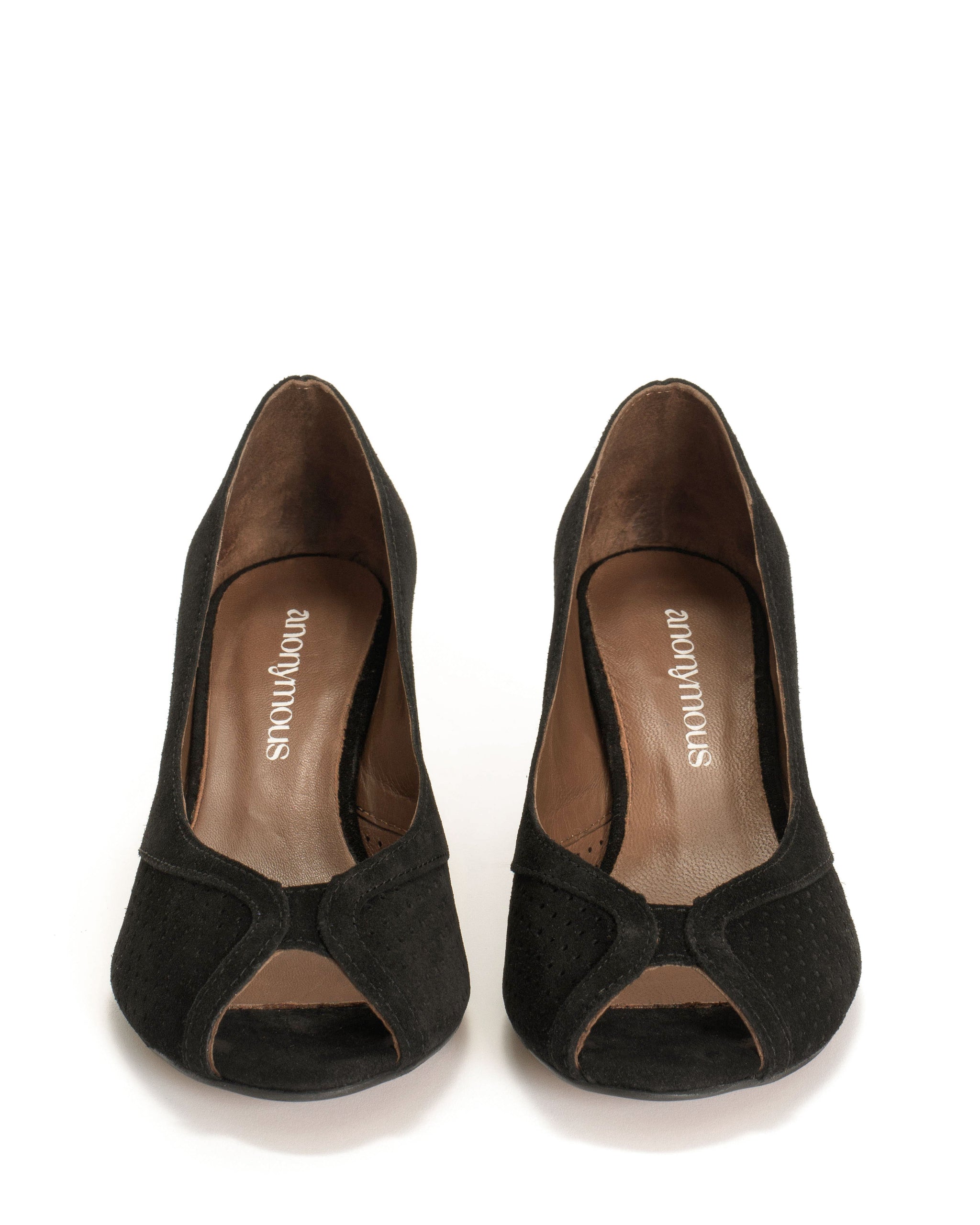 Tiffany triangle Calf suede Black - Anonymous Copenhagen Heels