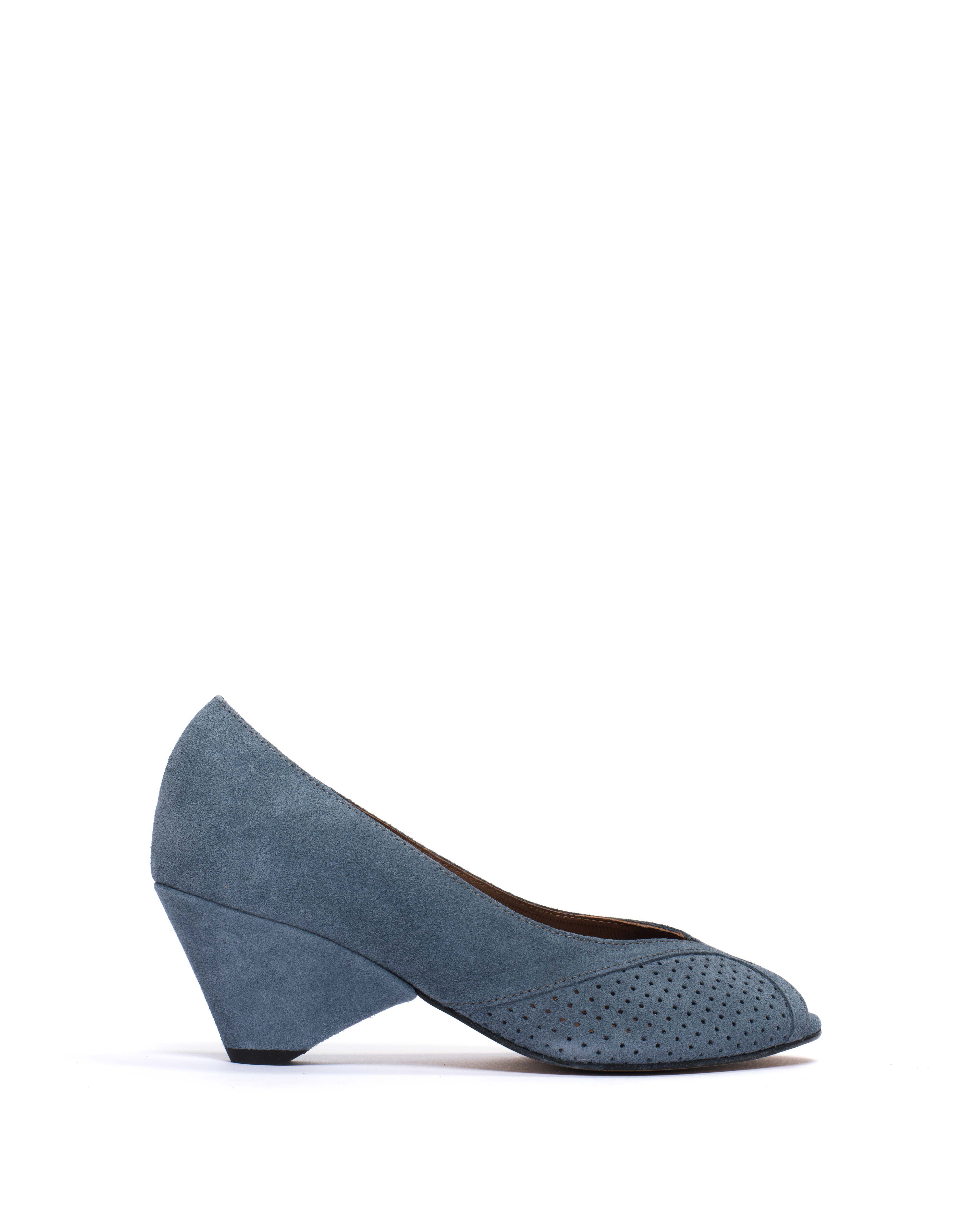Tiffany triangle Calf suede Denim blue
