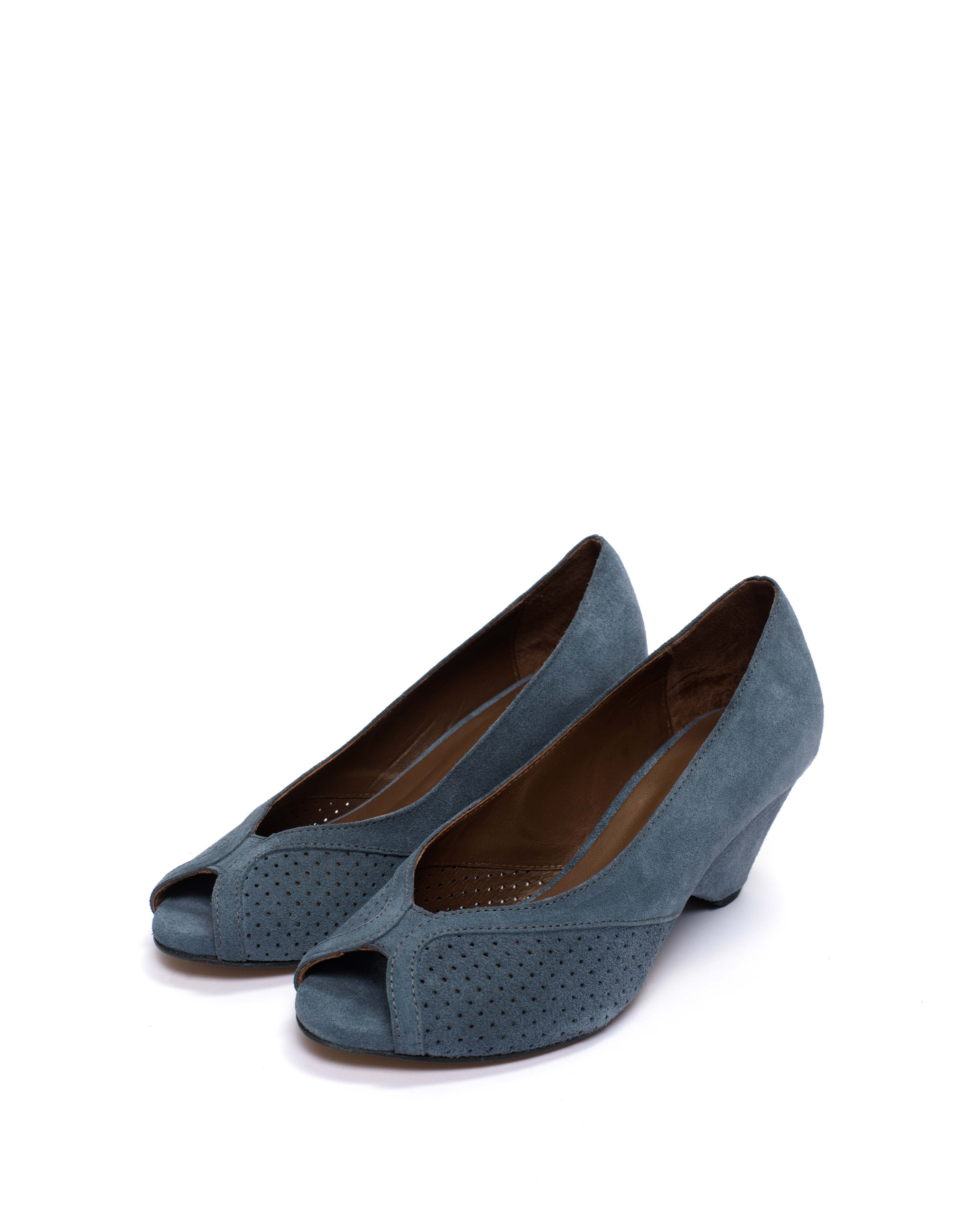 Tiffany triangle Calf suede Denim blue