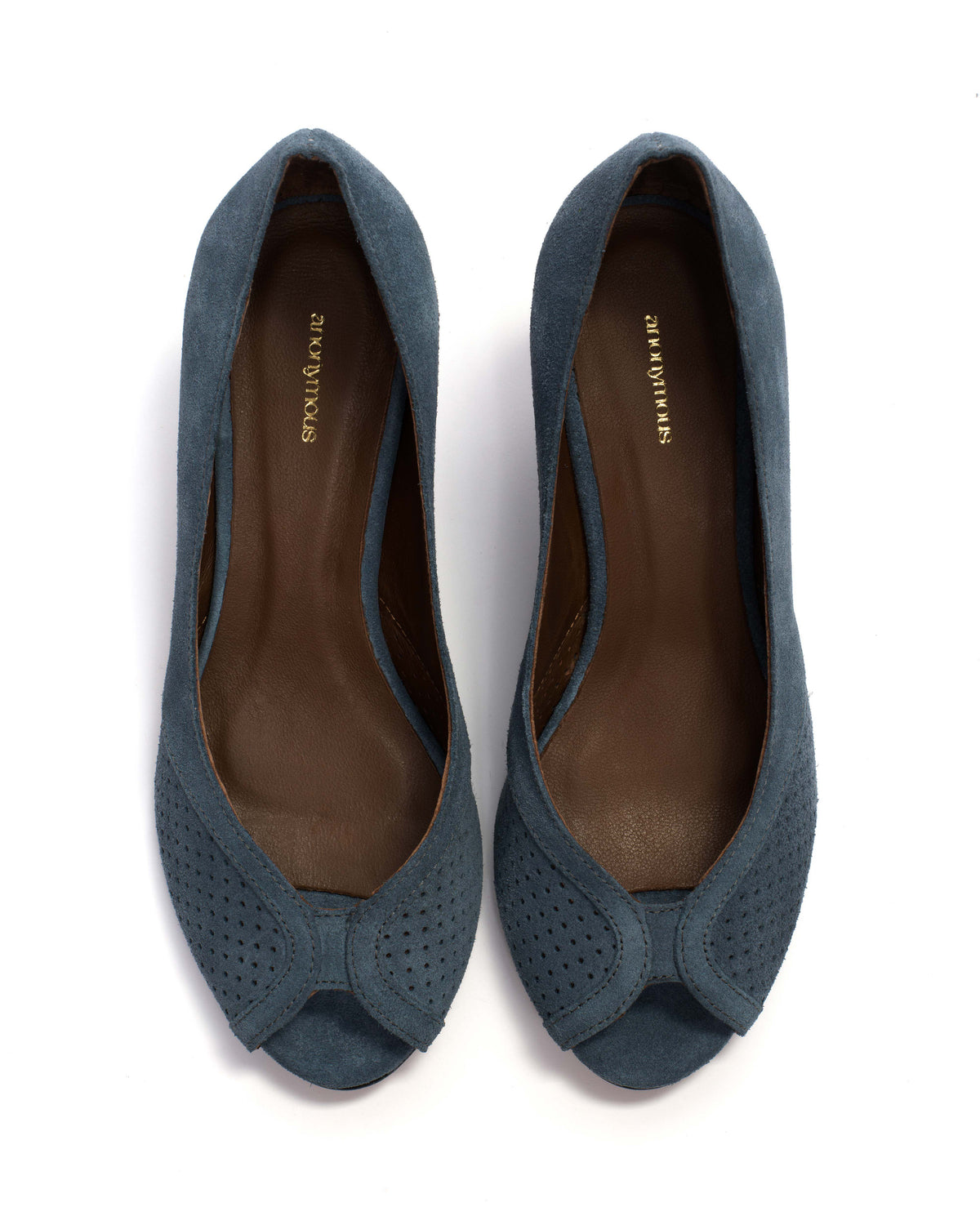Tiffany triangle Calf suede Denim blue