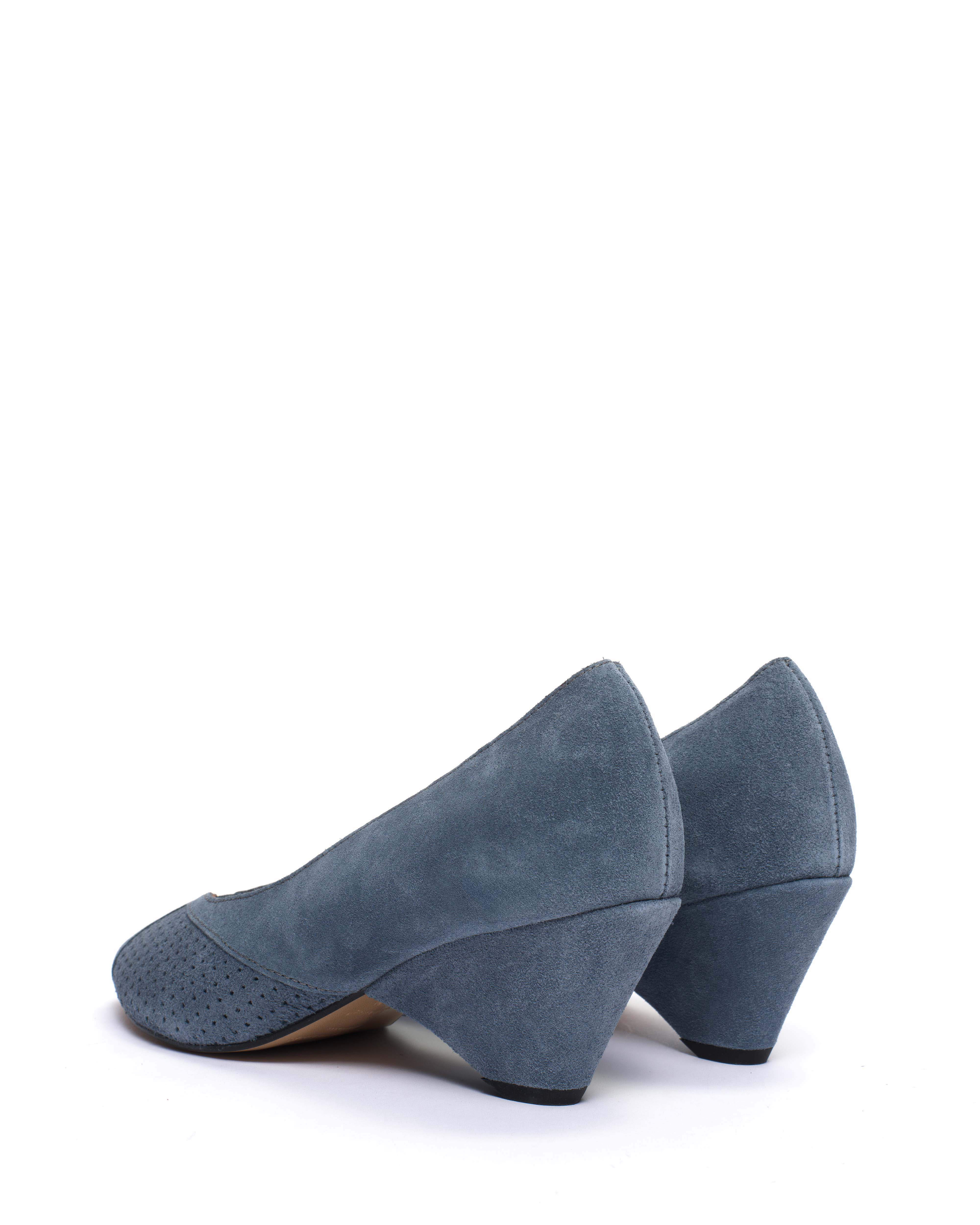 Tiffany triangle Calf suede Denim blue