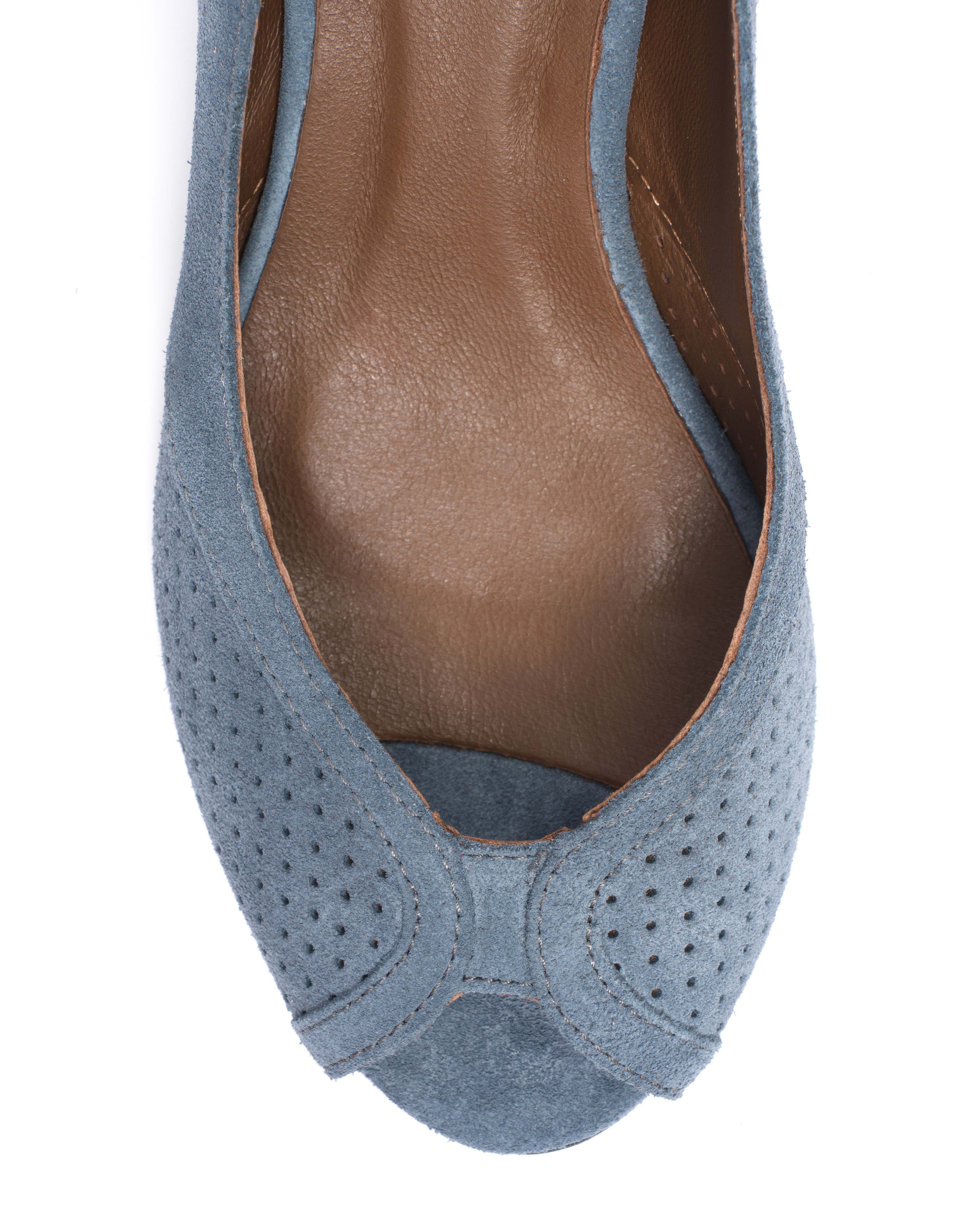 Tiffany triangle Calf suede Denim blue