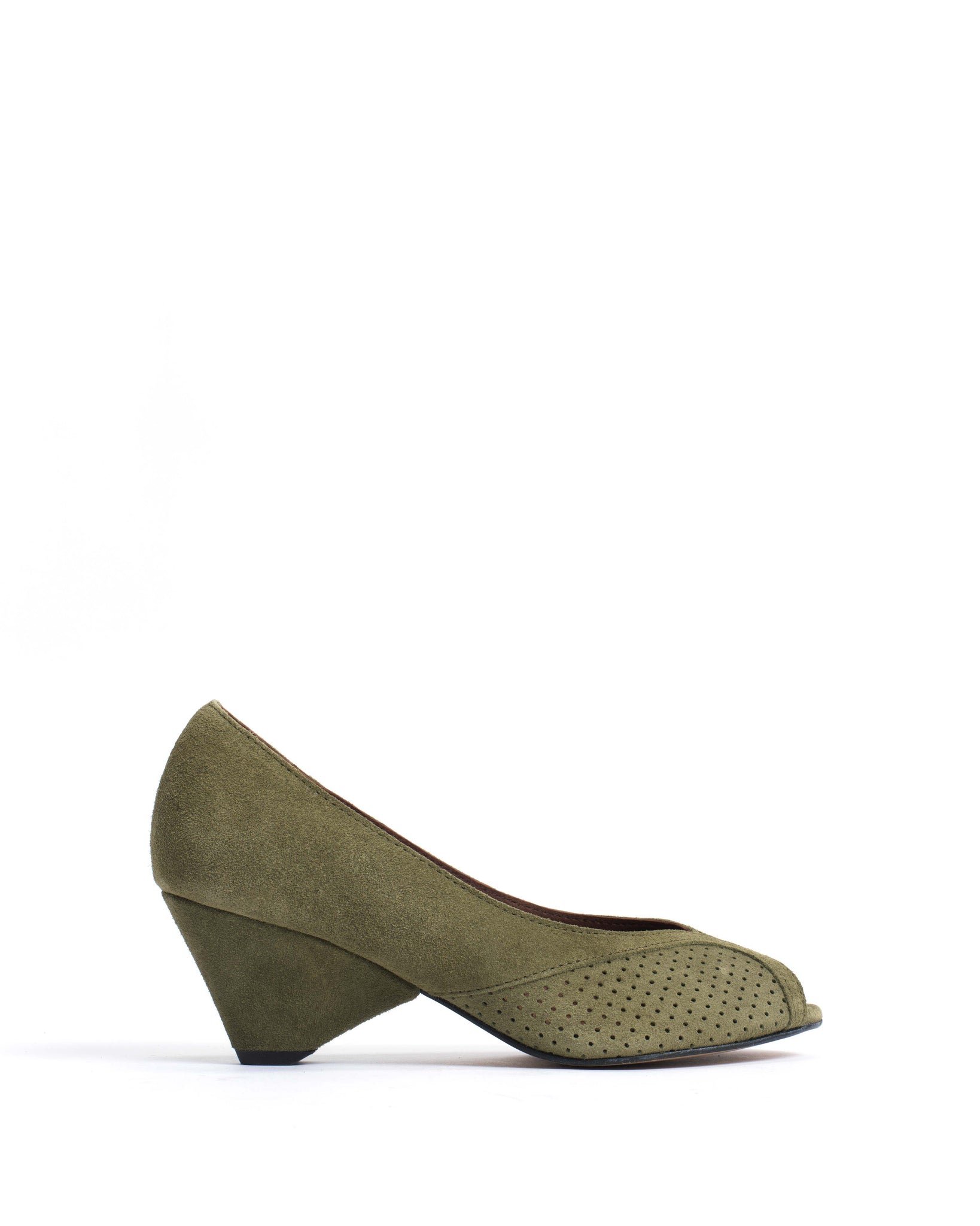Tiffany triangle Calf suede Olive green