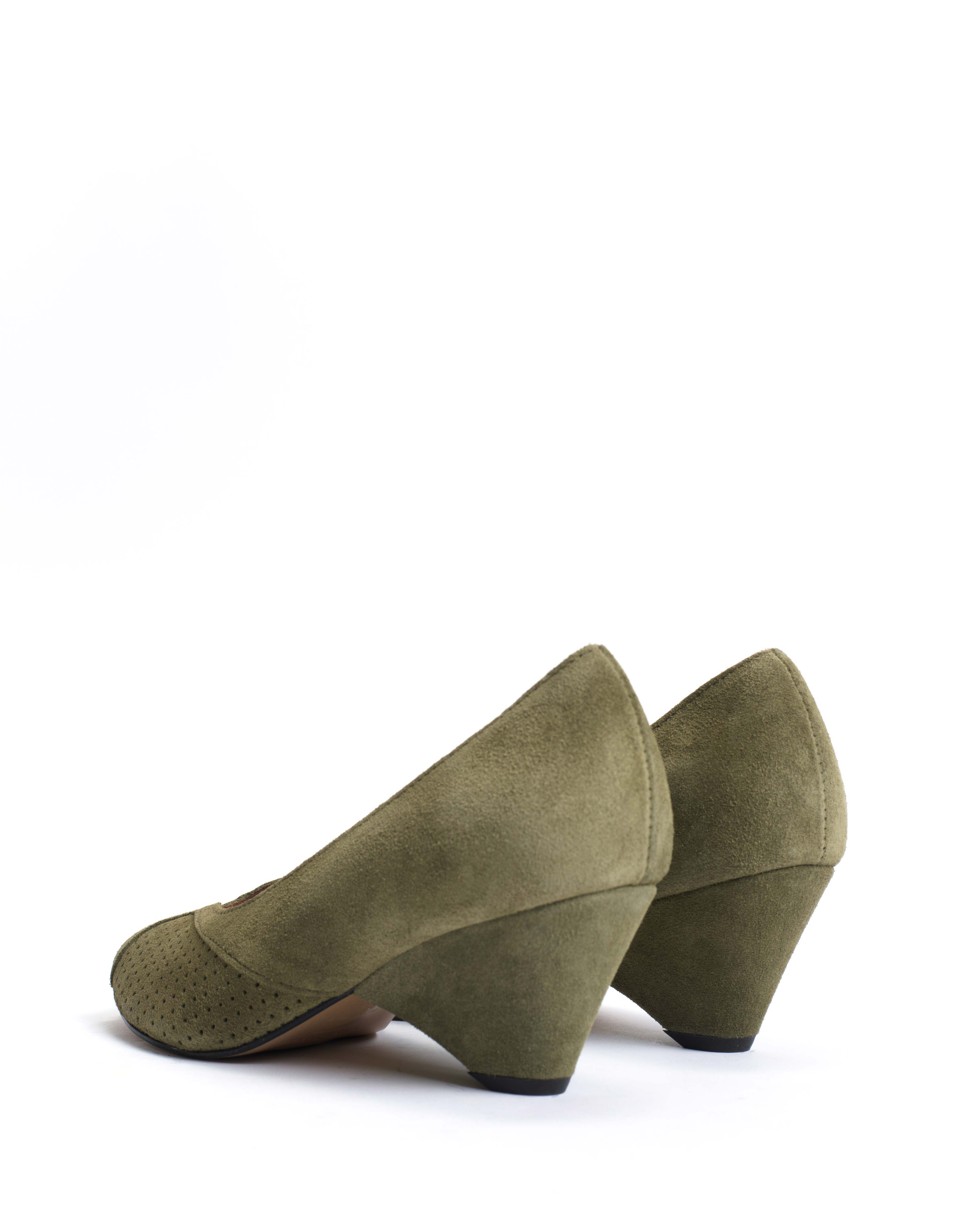 Tiffany triangle Calf suede Olive green