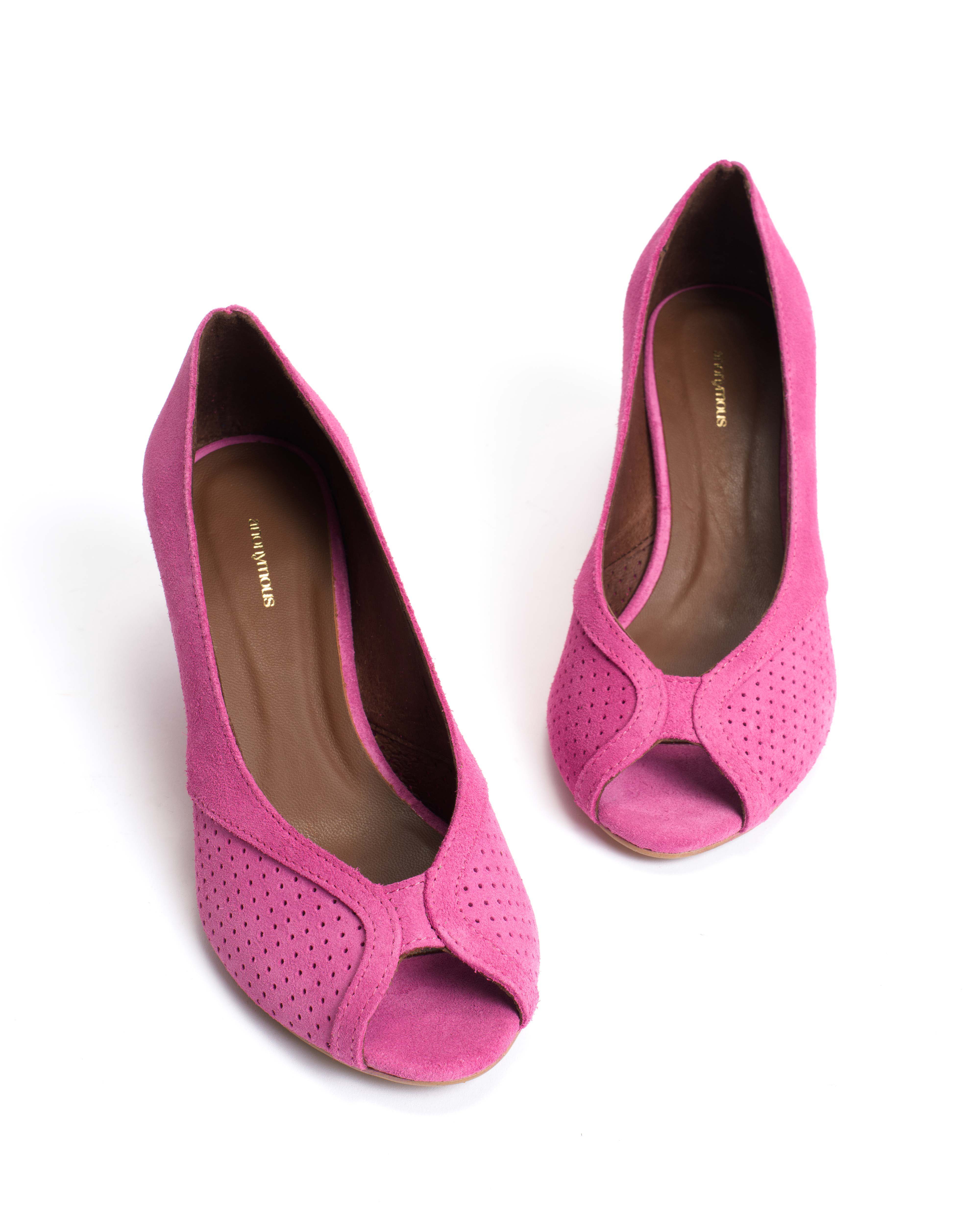 Tiffany triangle Calf suede Raspberry sorbet