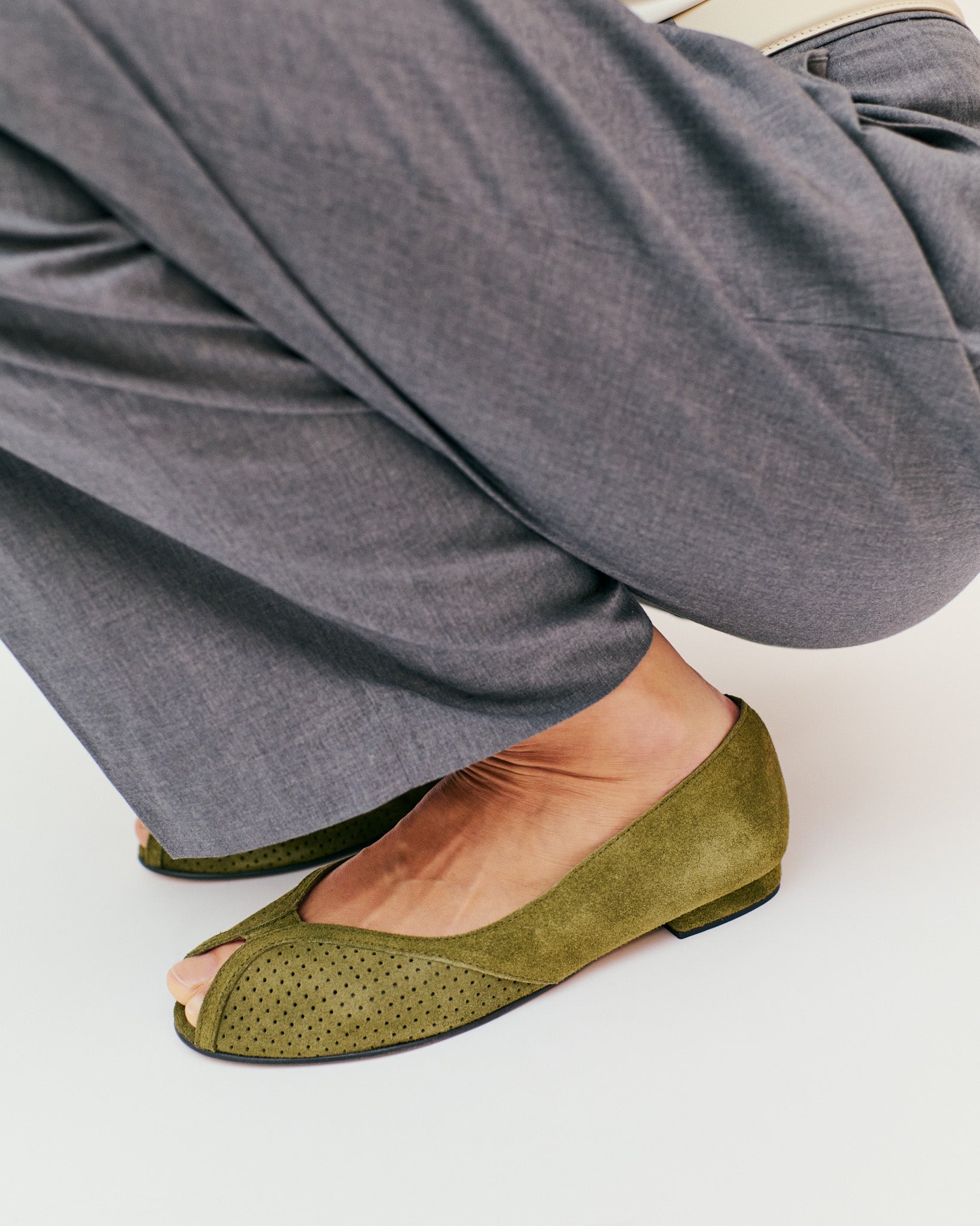 Tiffy Calf suede Olive green