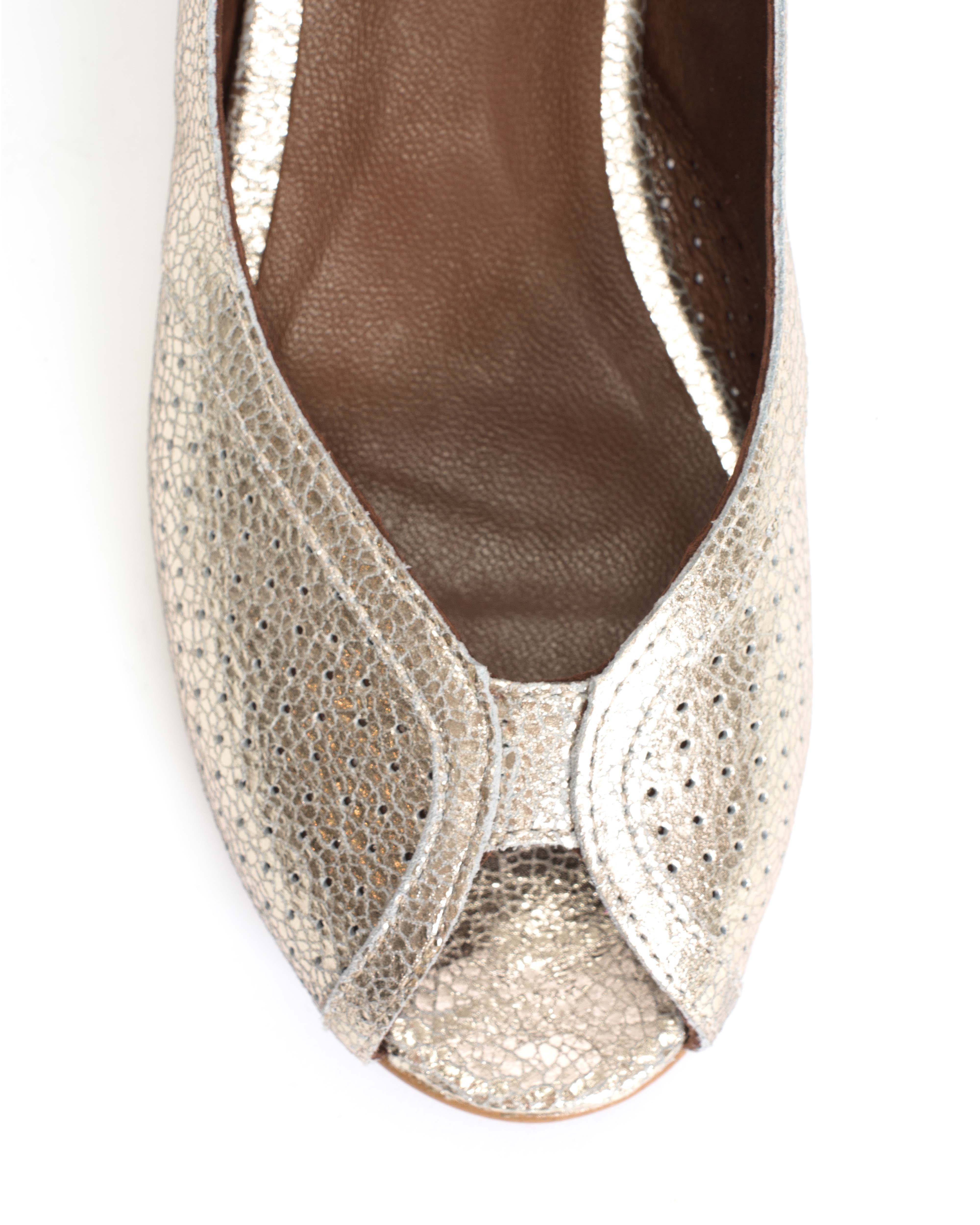 Tiffy Crackled metallic goat Champagne