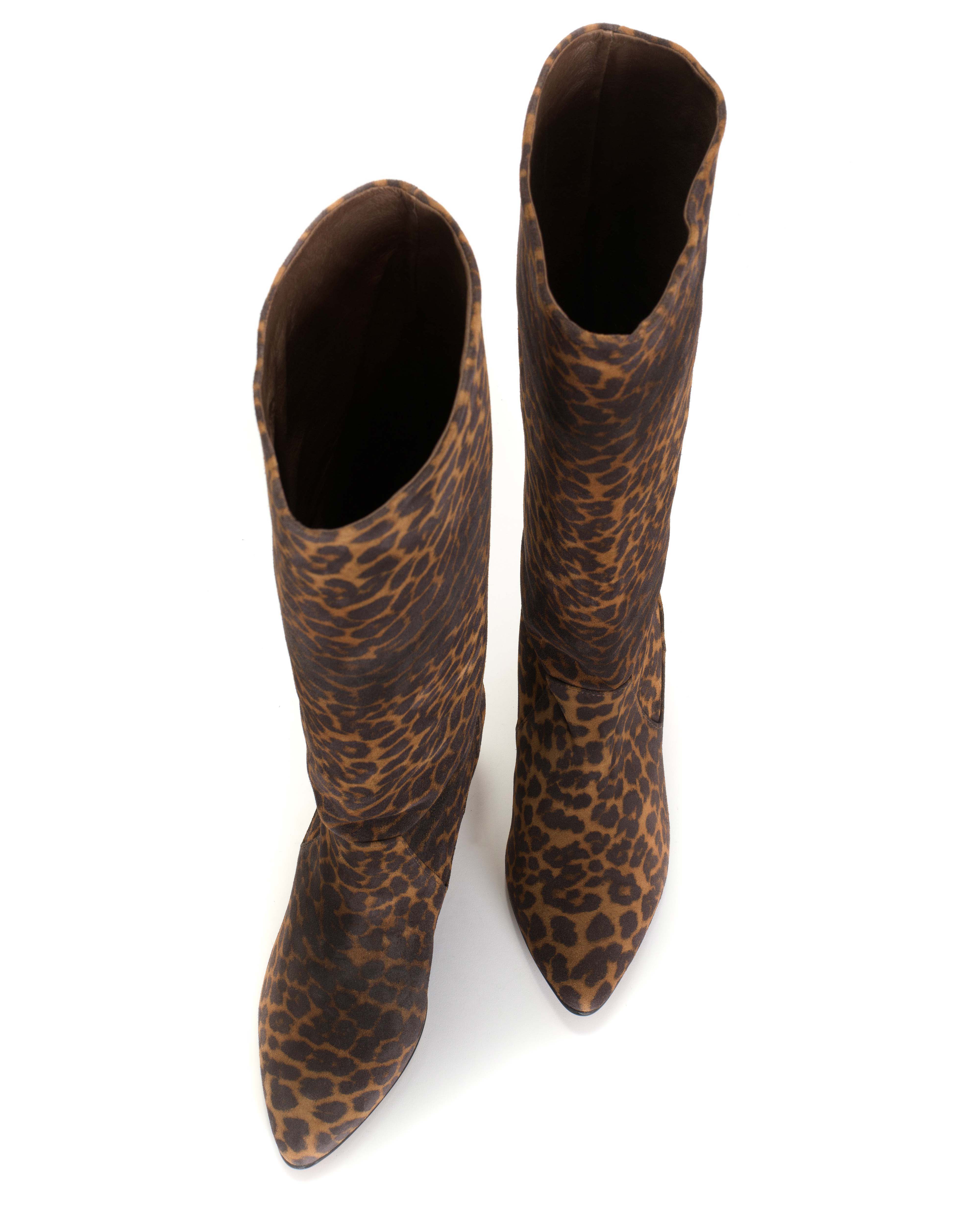 Valle 50 stiletto Calf suede print Leopard
