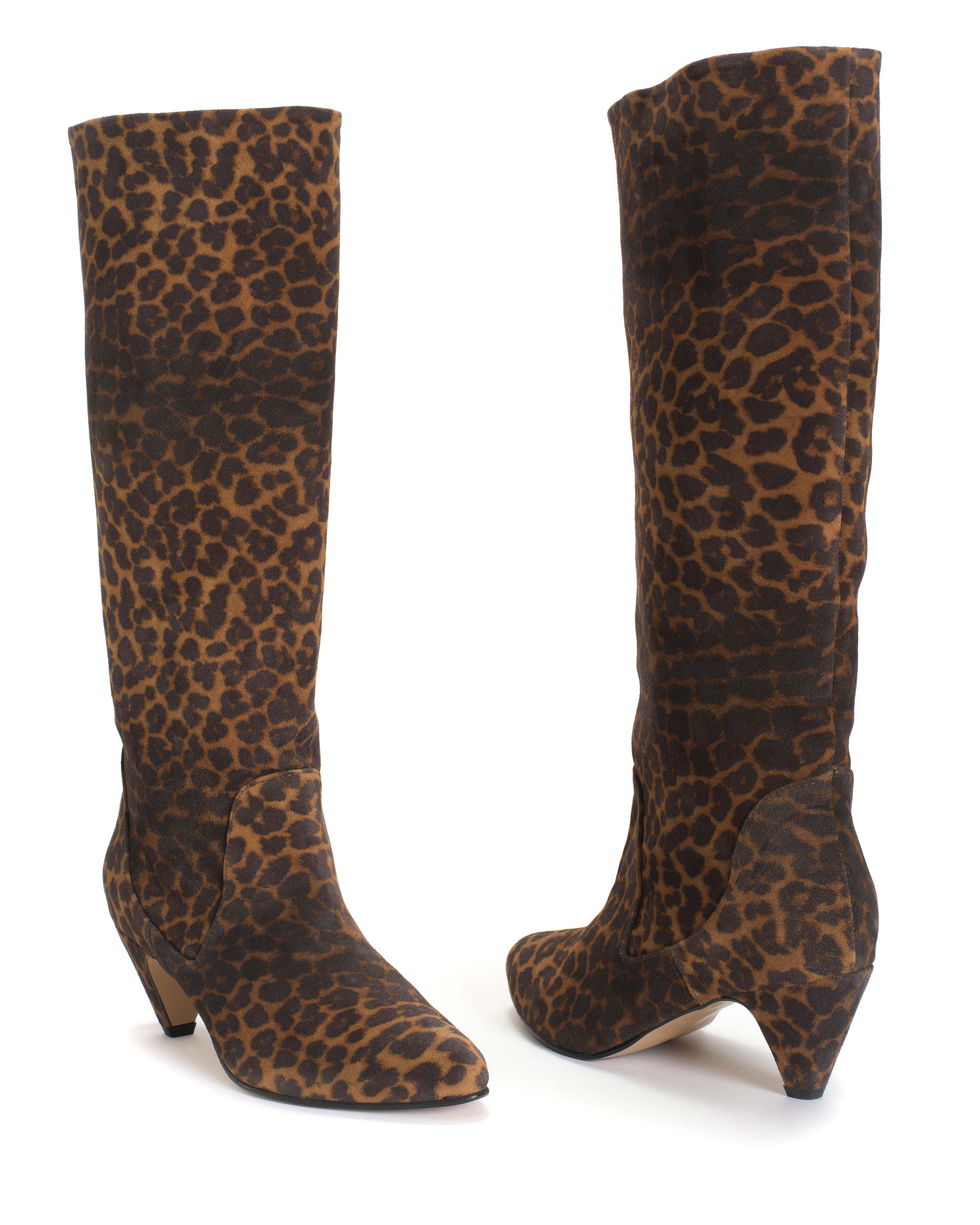 Valle 50 stiletto Calf suede print Leopard