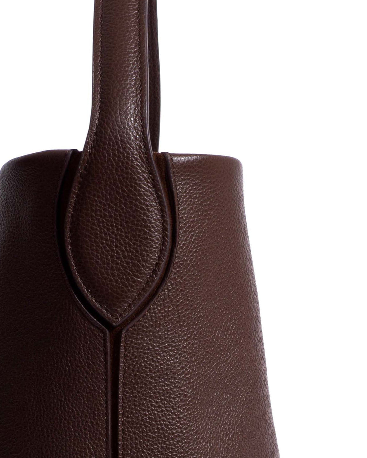 Versa slouchy everyday bag Pebbled soft calf Chocolate