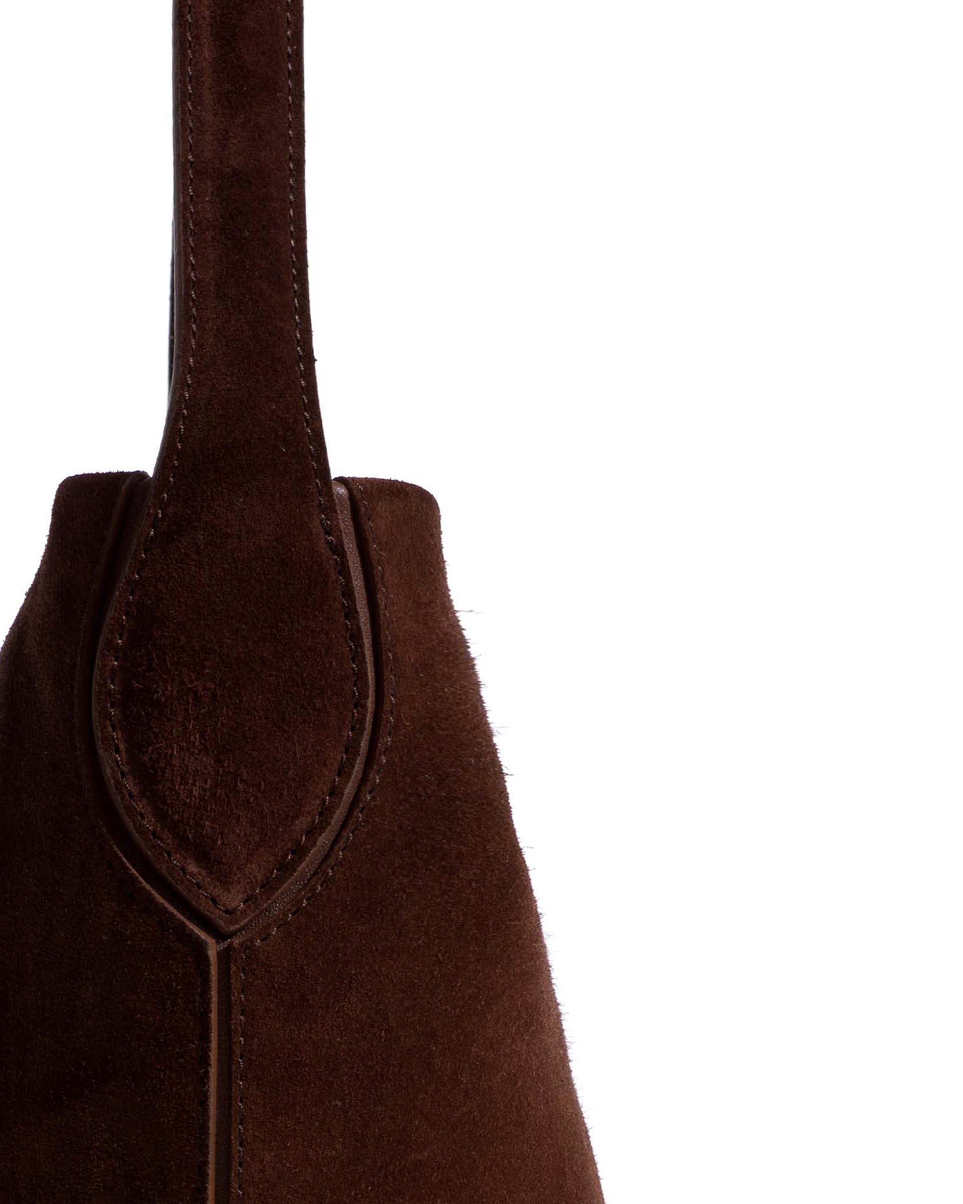 Versa slouchy petite bag Calf suede Chocolate