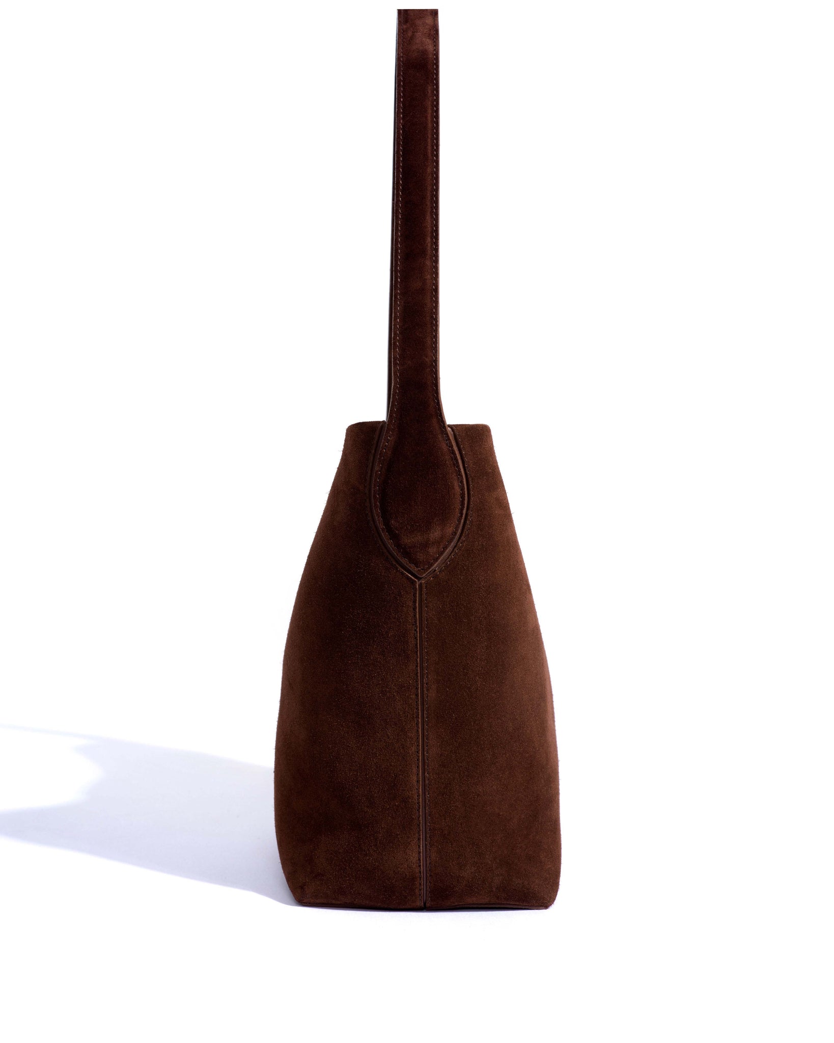 Versa slouchy petite bag Calf suede Chocolate - Anonymous Copenhagen Bags