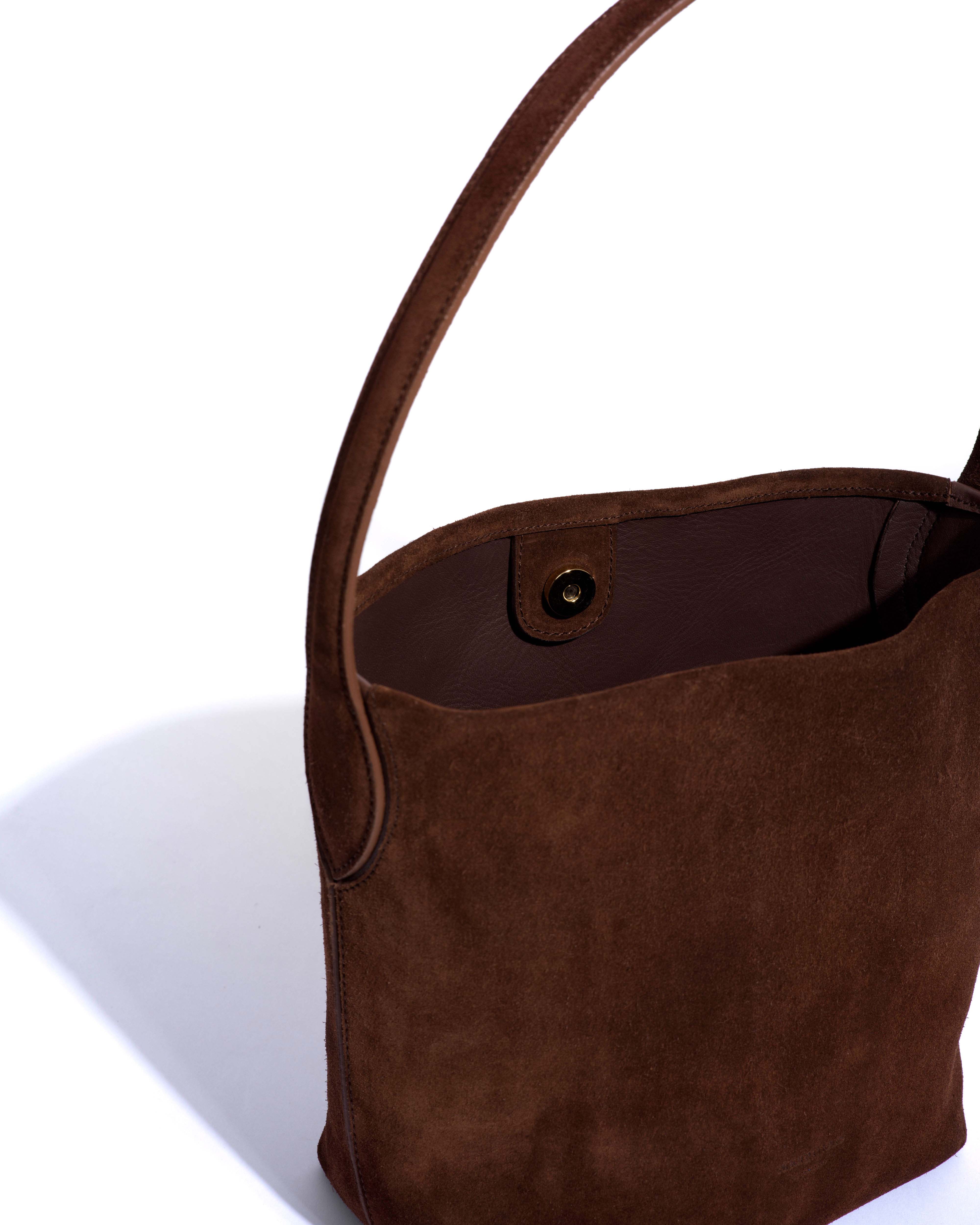 Versa petite bag Calf suede Chocolate