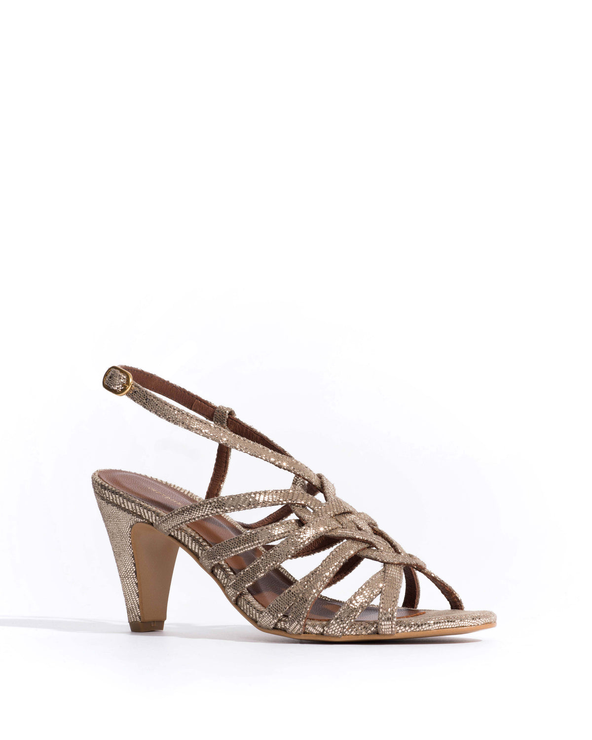 Vickey 75 Lizard metallic goat Vintage champagne