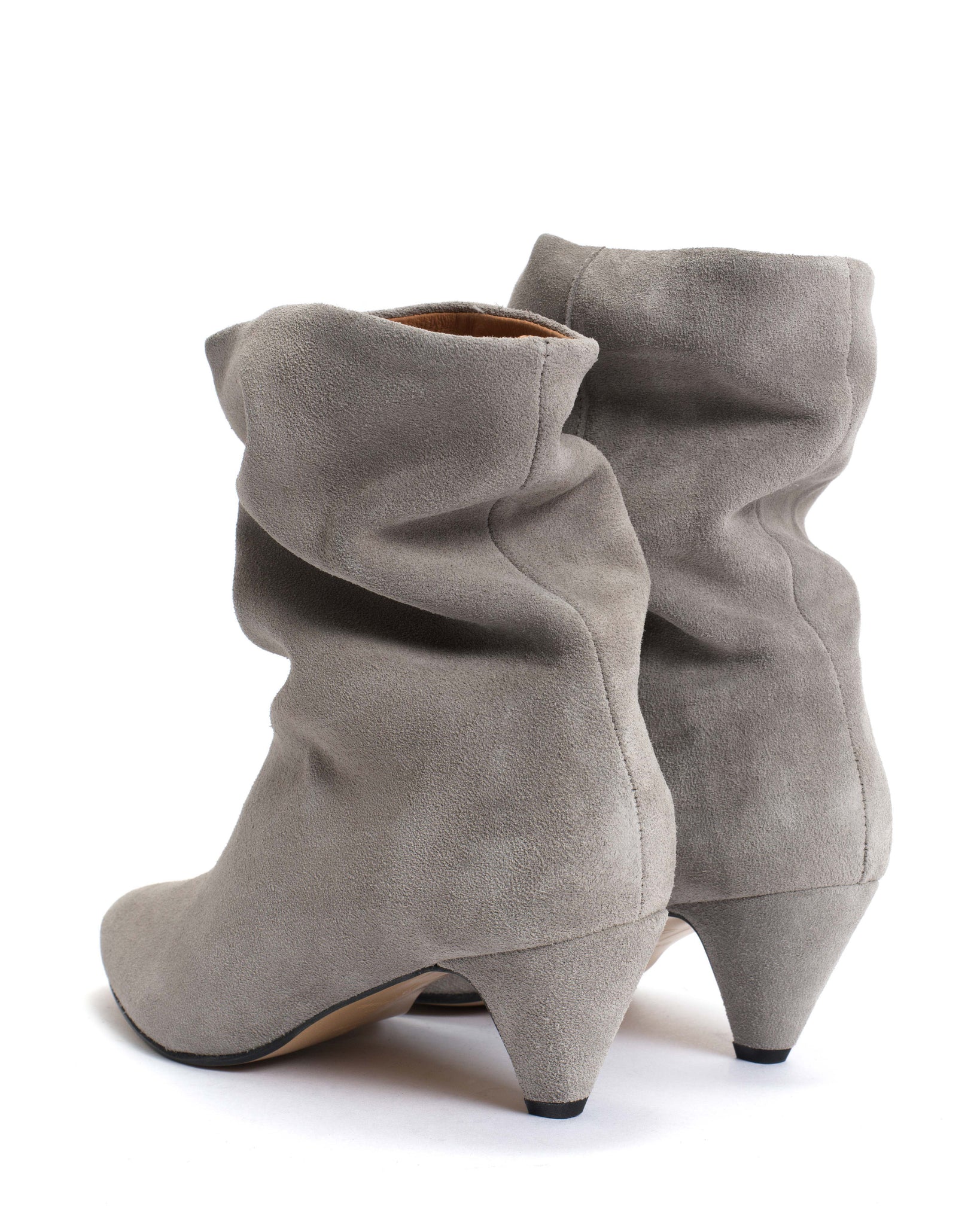 Vully 50 Stiletto Calf Suede Asphalt grey - Anonymous Copenhagen