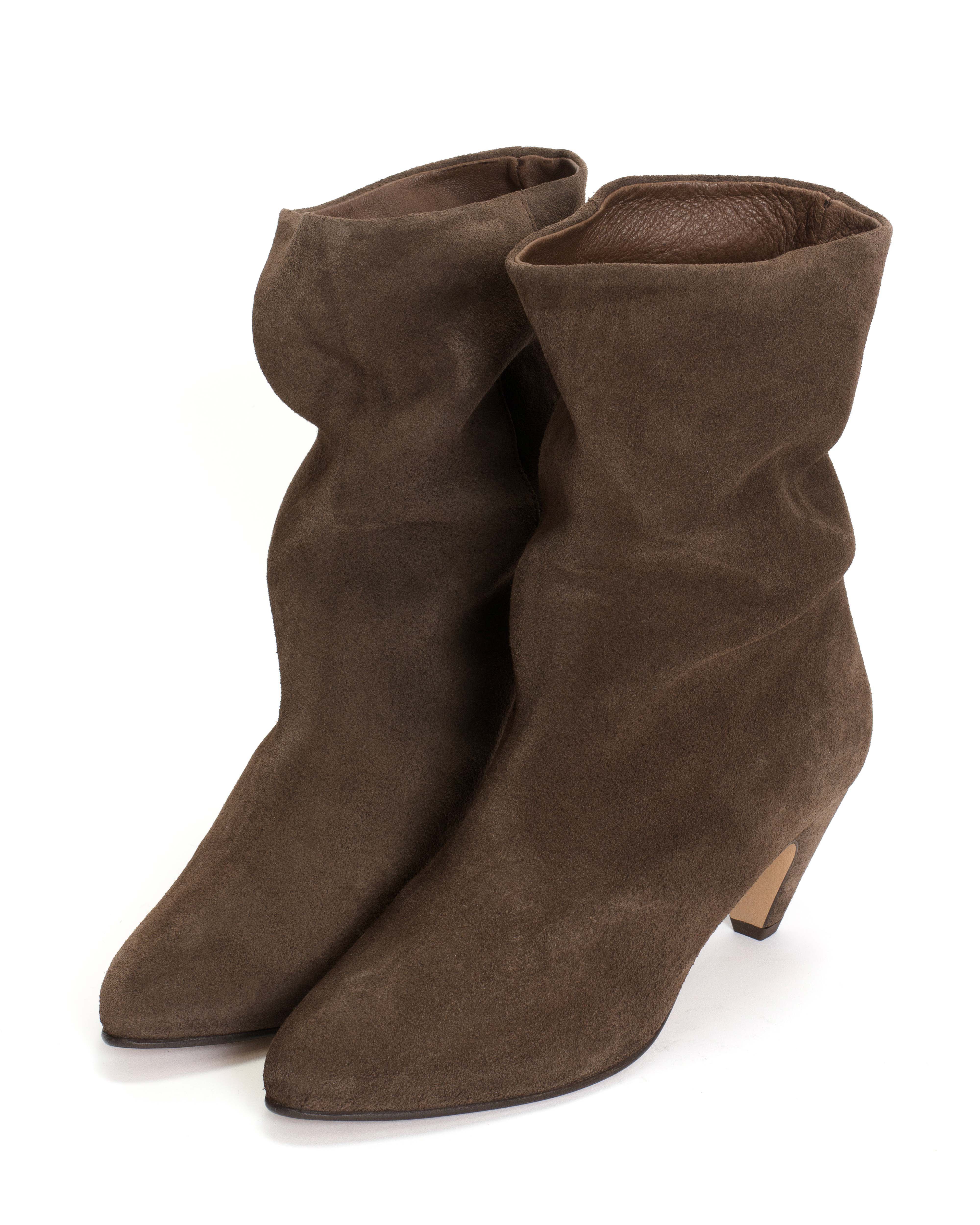 Vully 50 stiletto Calf suede Coffee brown