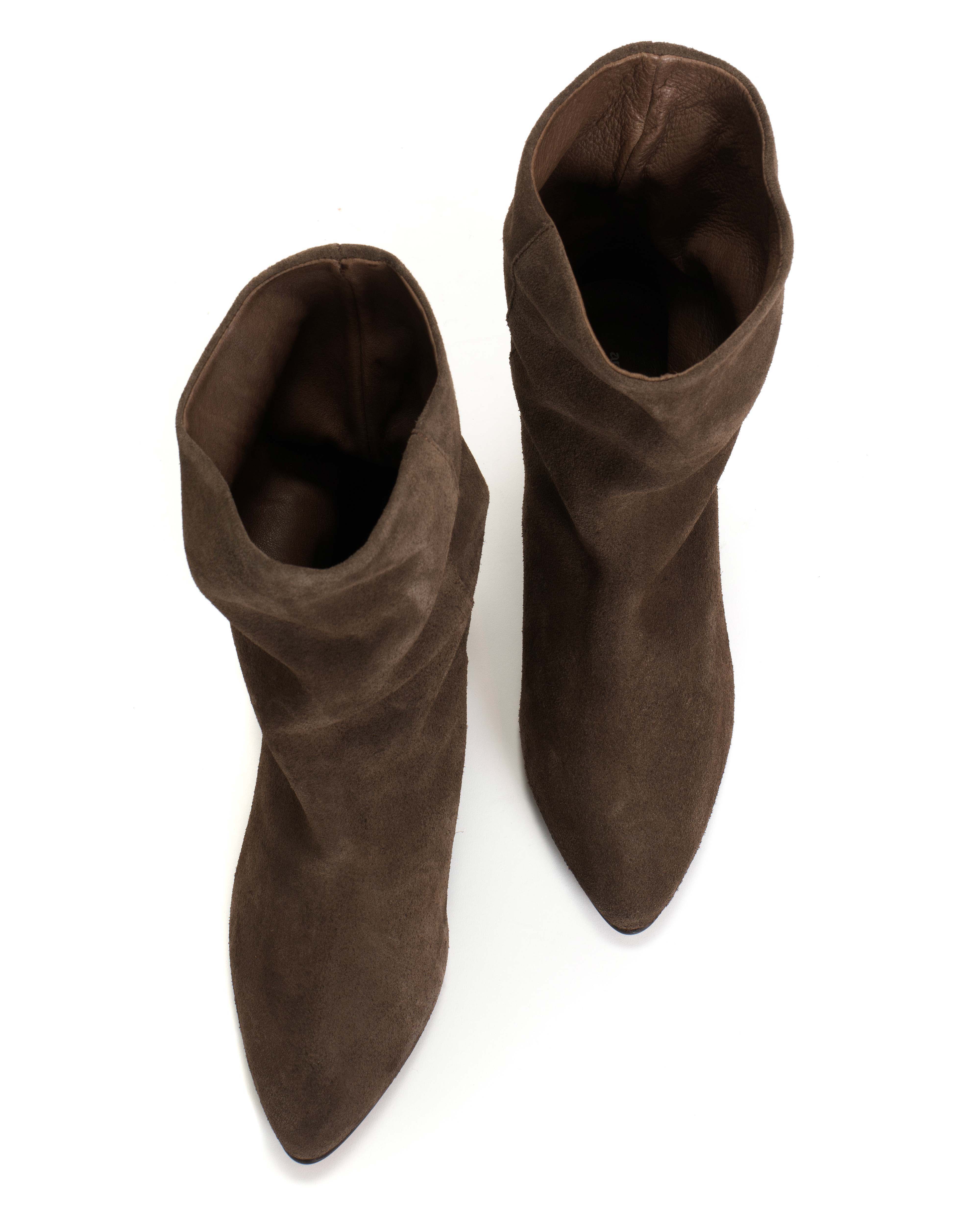 Vully 50 stiletto Calf suede Coffee brown