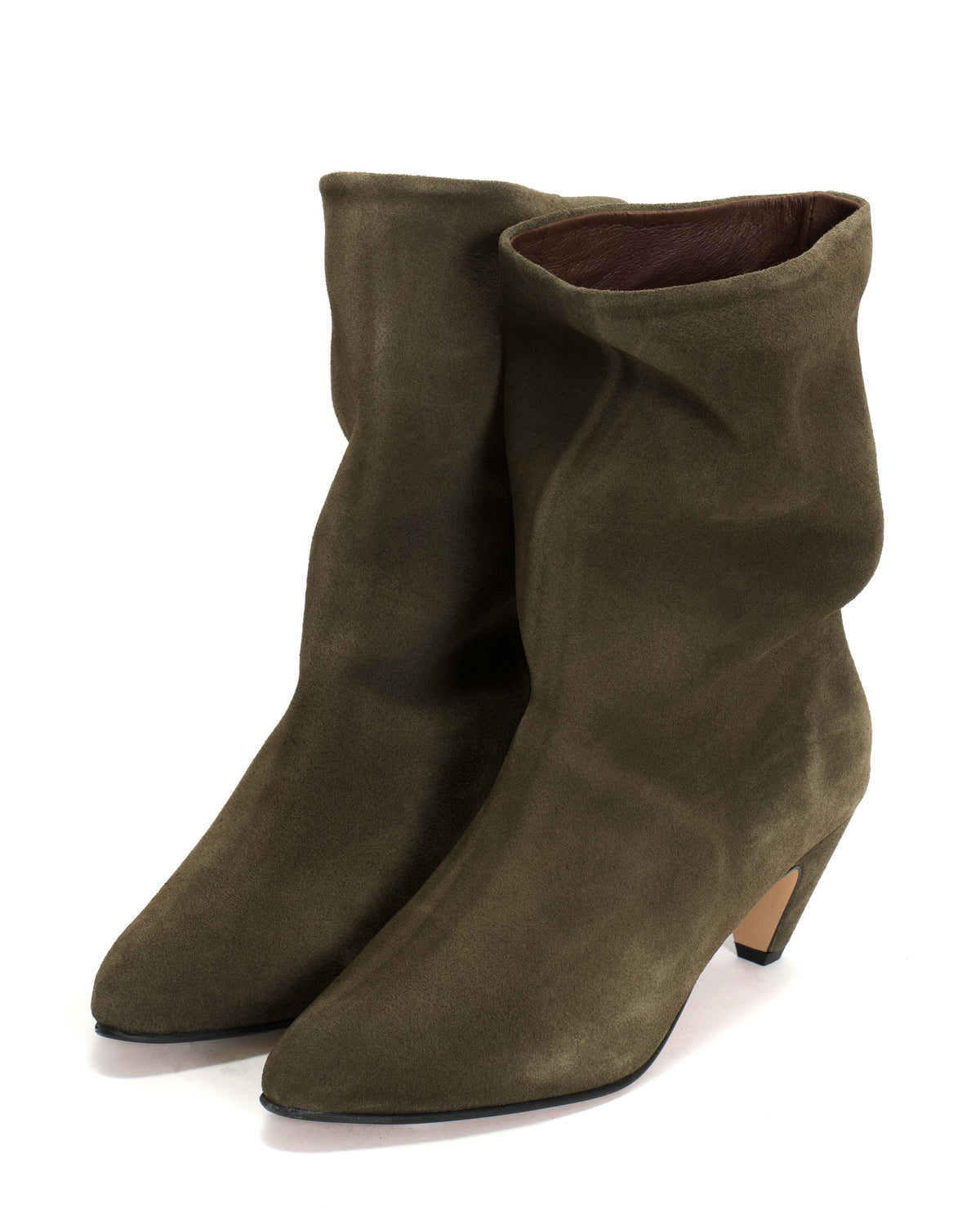 Vully 50 stiletto Calf suede Moss green