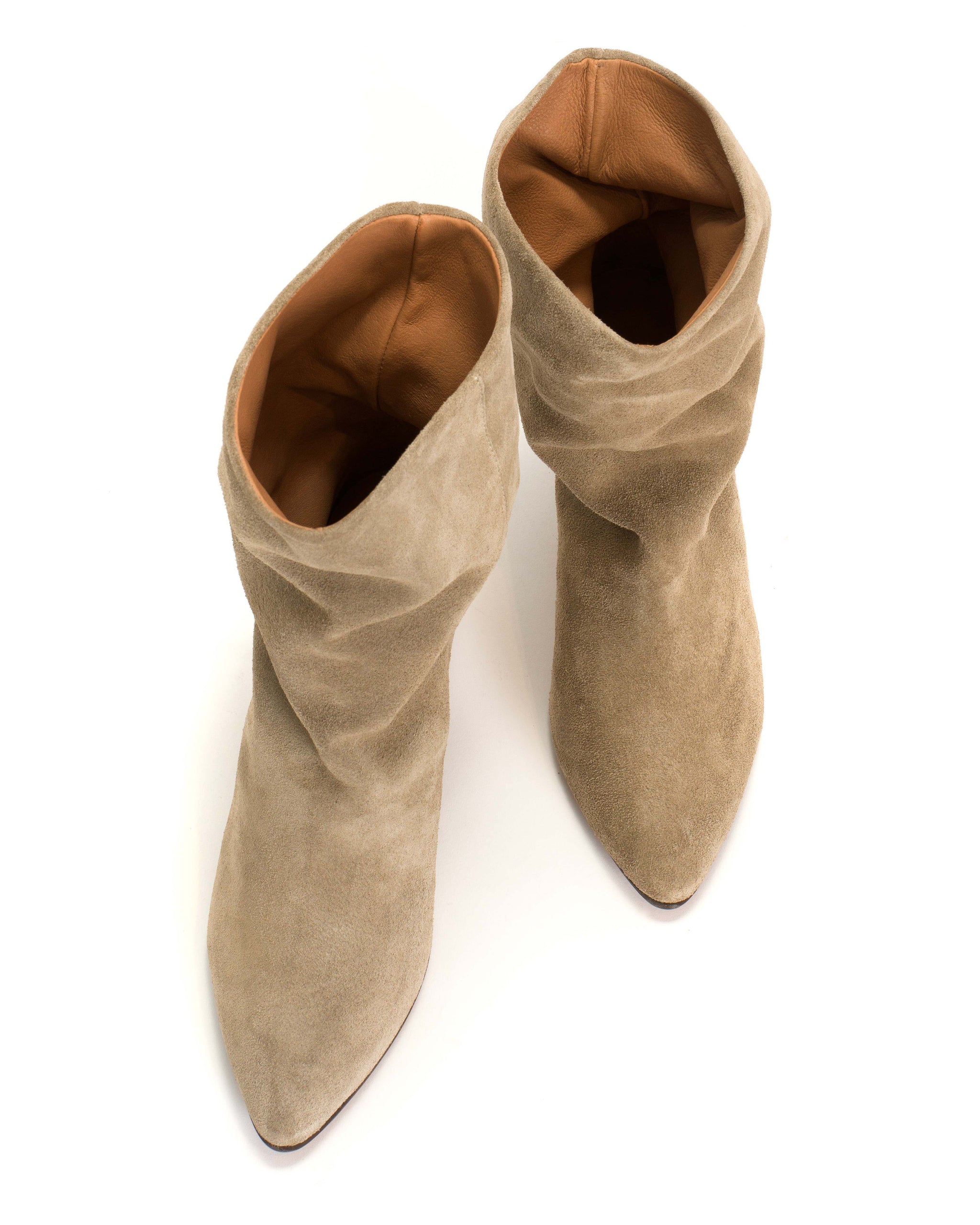 Vully 50 stiletto Calf suede Mushroom - Anonymous Copenhagen